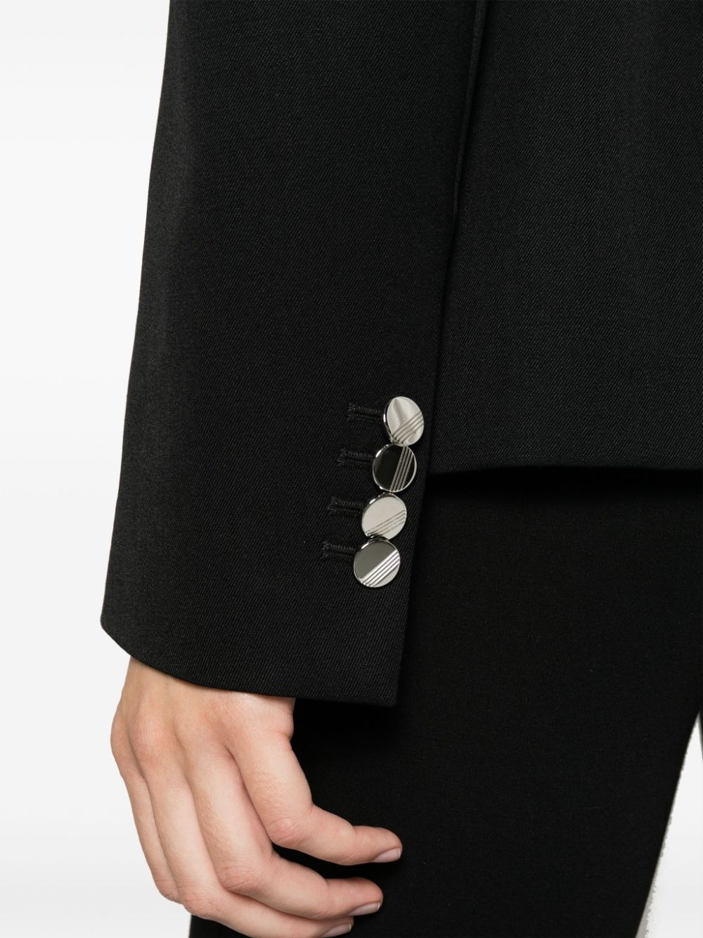single-breasted virgin wool blazer - 5