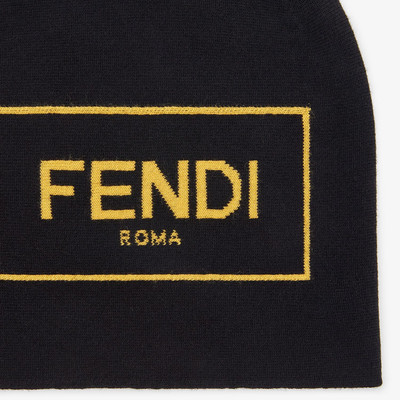 FENDI Black cashmere and wool hat outlook