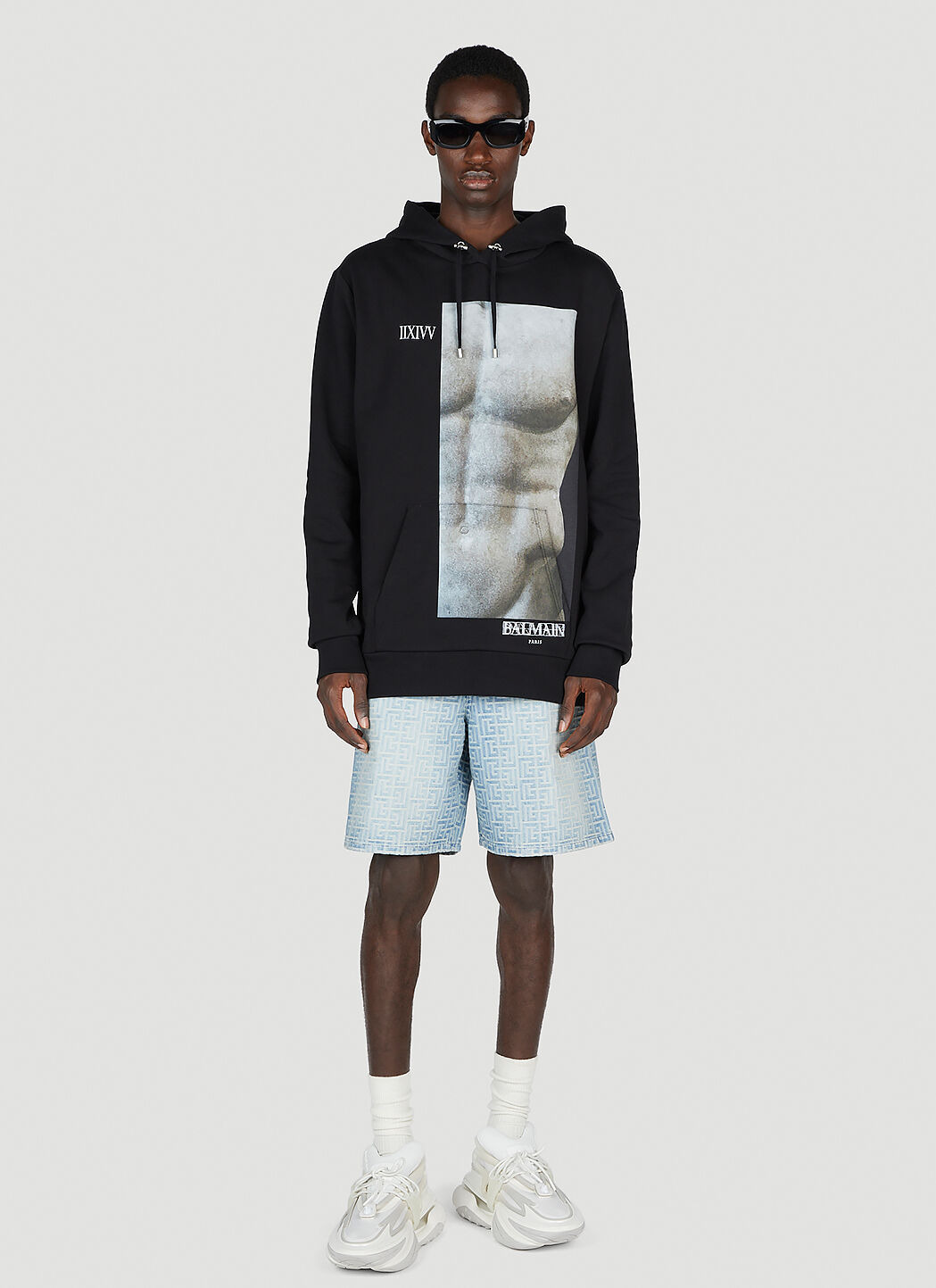 Statue Print Hooded Sweatshirt - 2