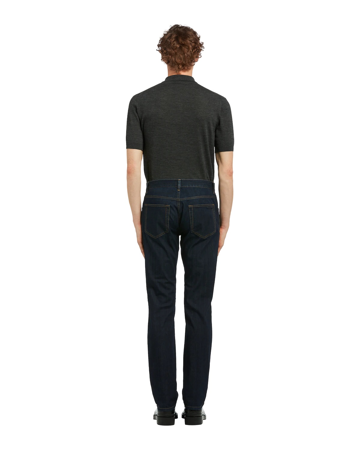 Five-pocket light denim trousers - 4