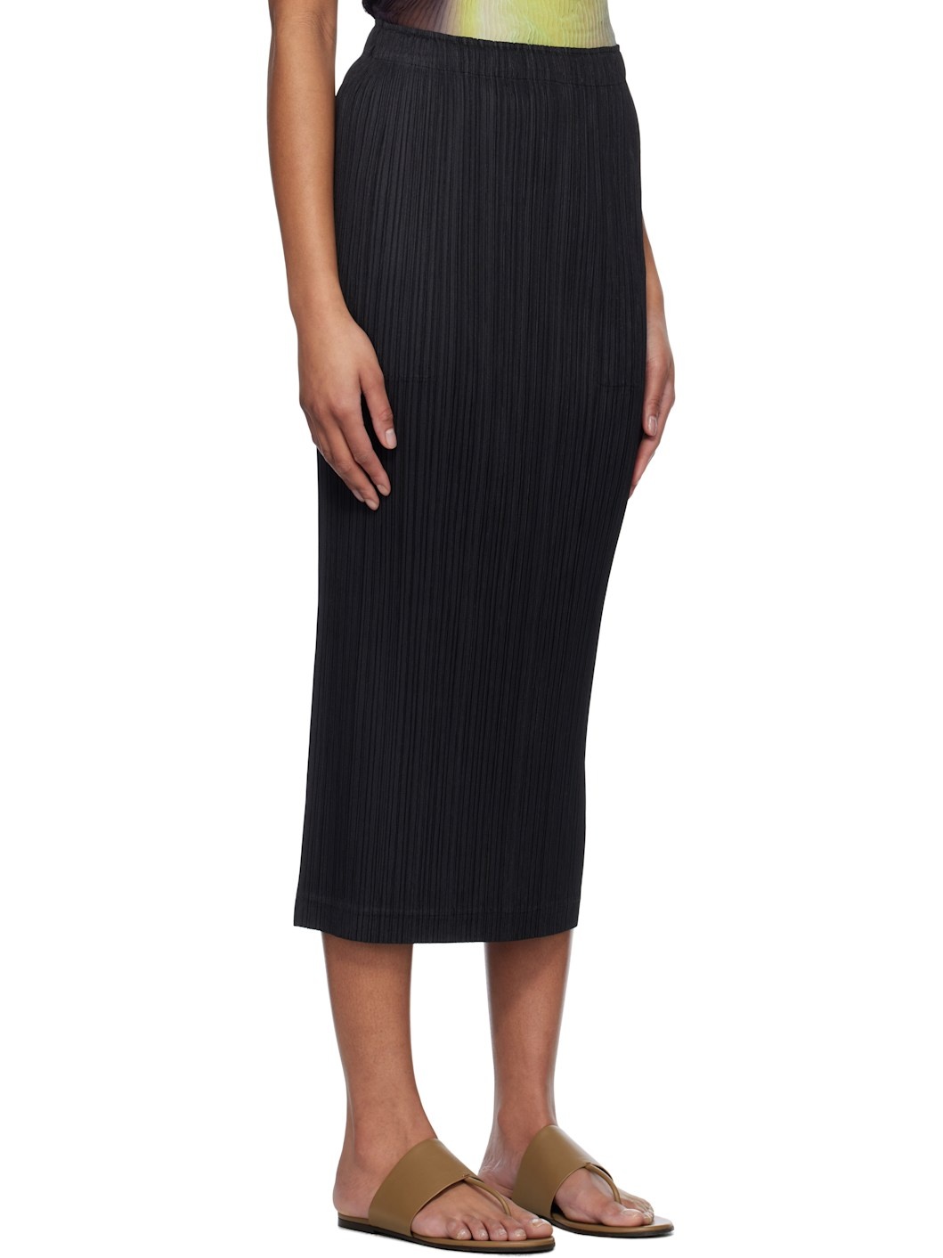 Black Thicker Bottoms 1 Midi Skirt - 2