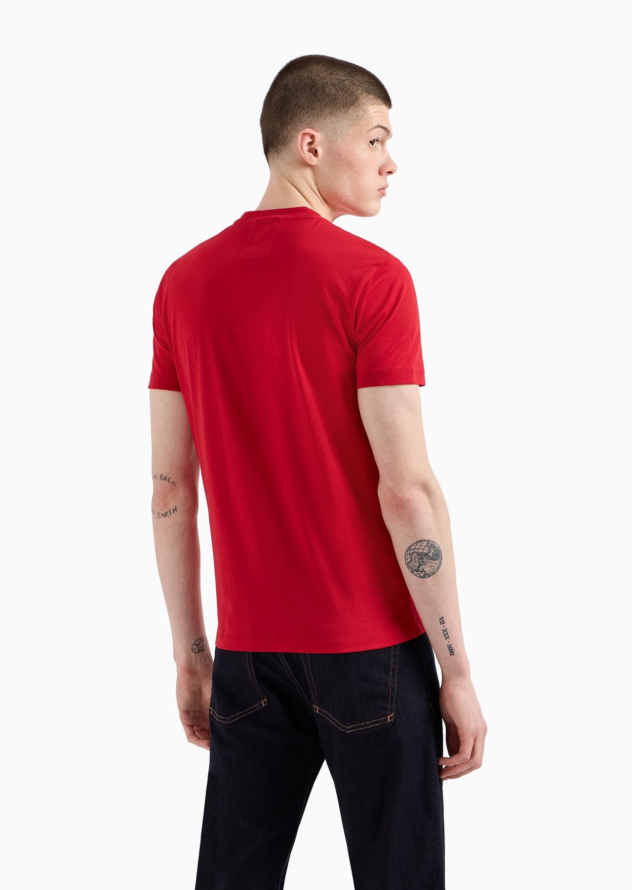 Pima-jersey T-shirt with logo print - 3