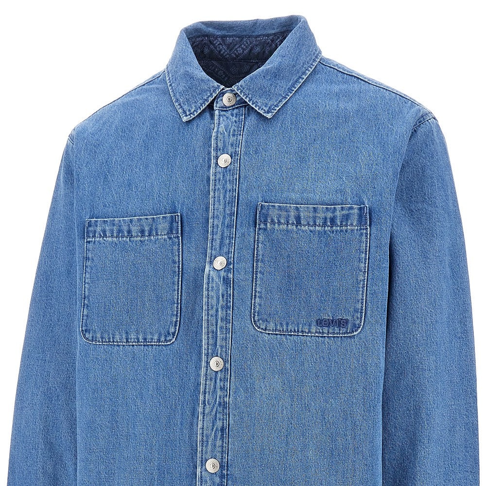 DENIM AND NYLON REVERSIBLE OVERSHIRT - 2