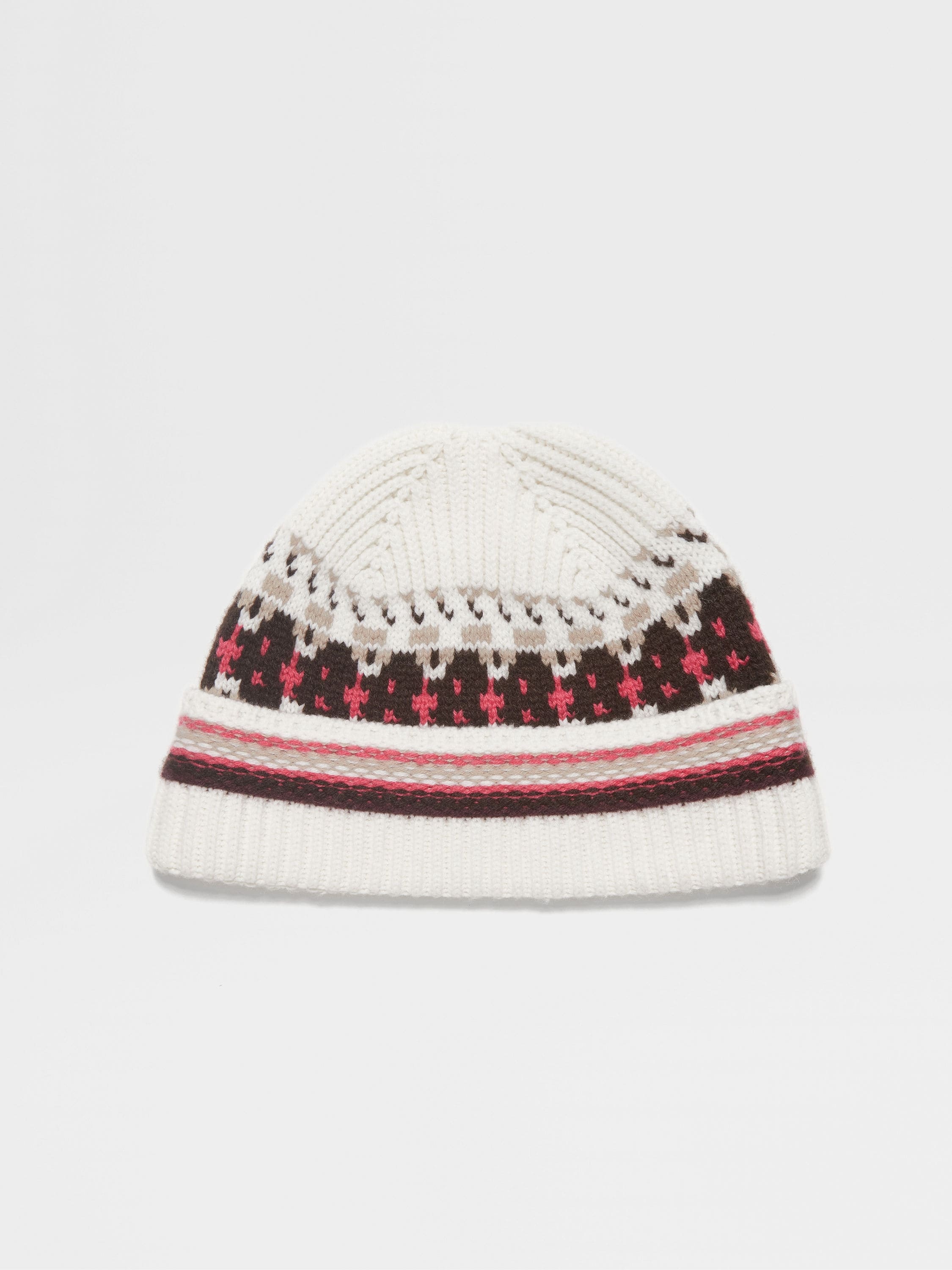 WHITE OASI CASHMERE BEANIE - 3
