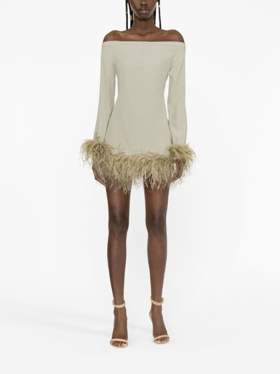 Taller Marmo Kika feather trimmed mini dress outlook