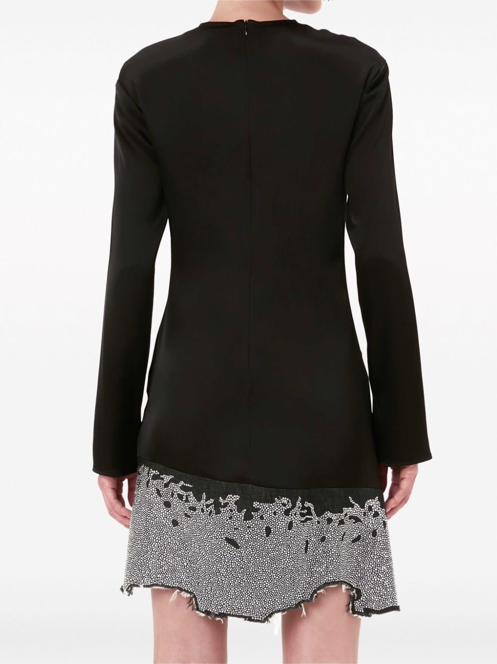 glitter-detail crew-neck minidress - 5
