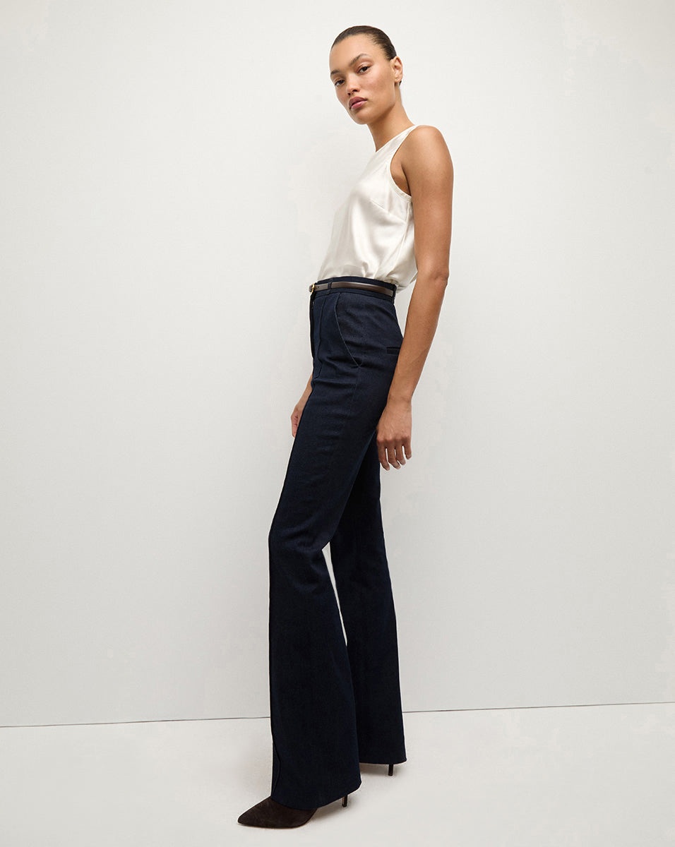 GRACIE BELTED DENIM PANT - 3