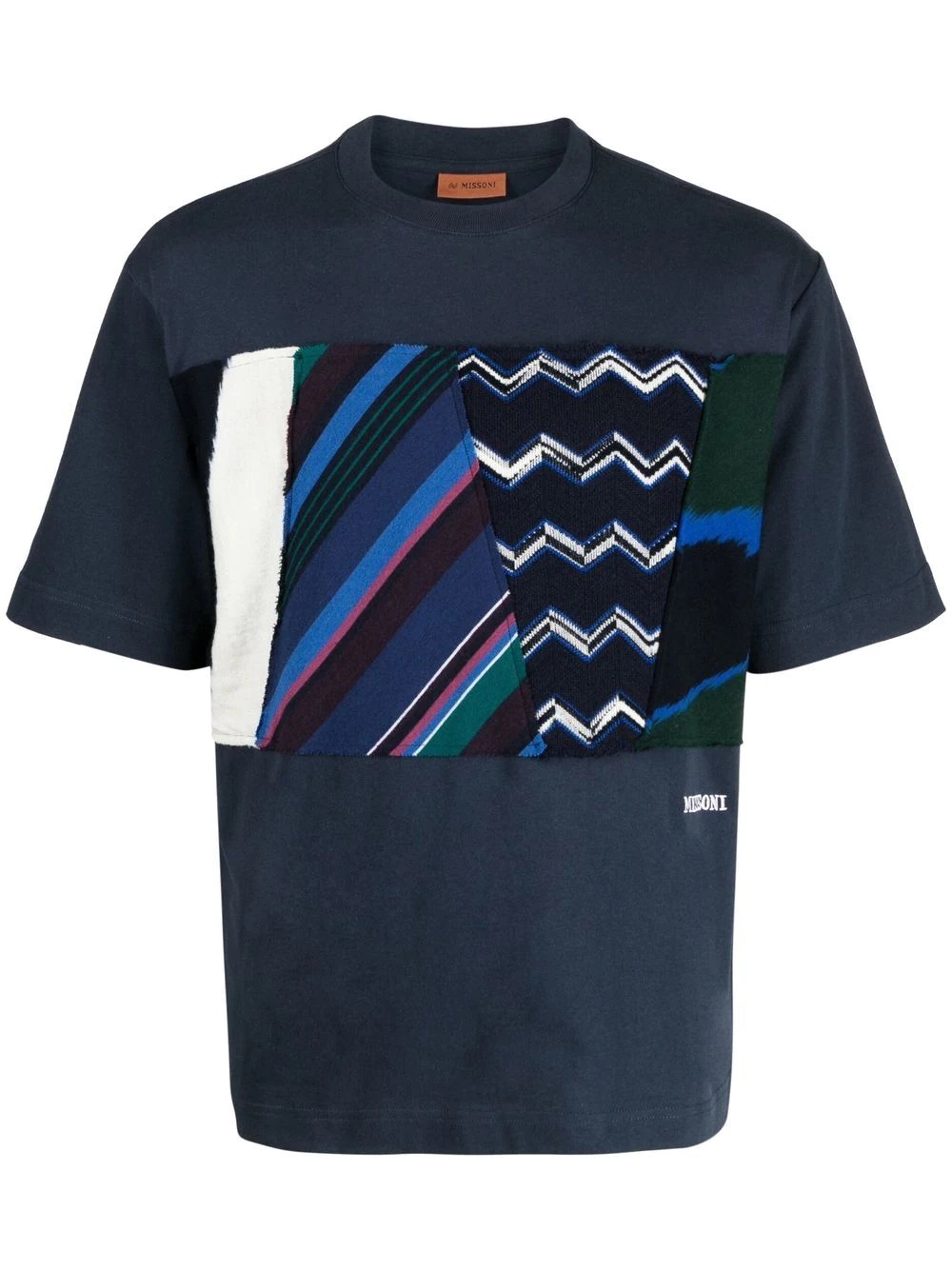 geometric-print cotton T-shirt - 1