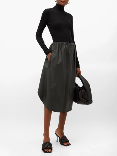 Bottega Veneta Utility-zip leather skirt outlook