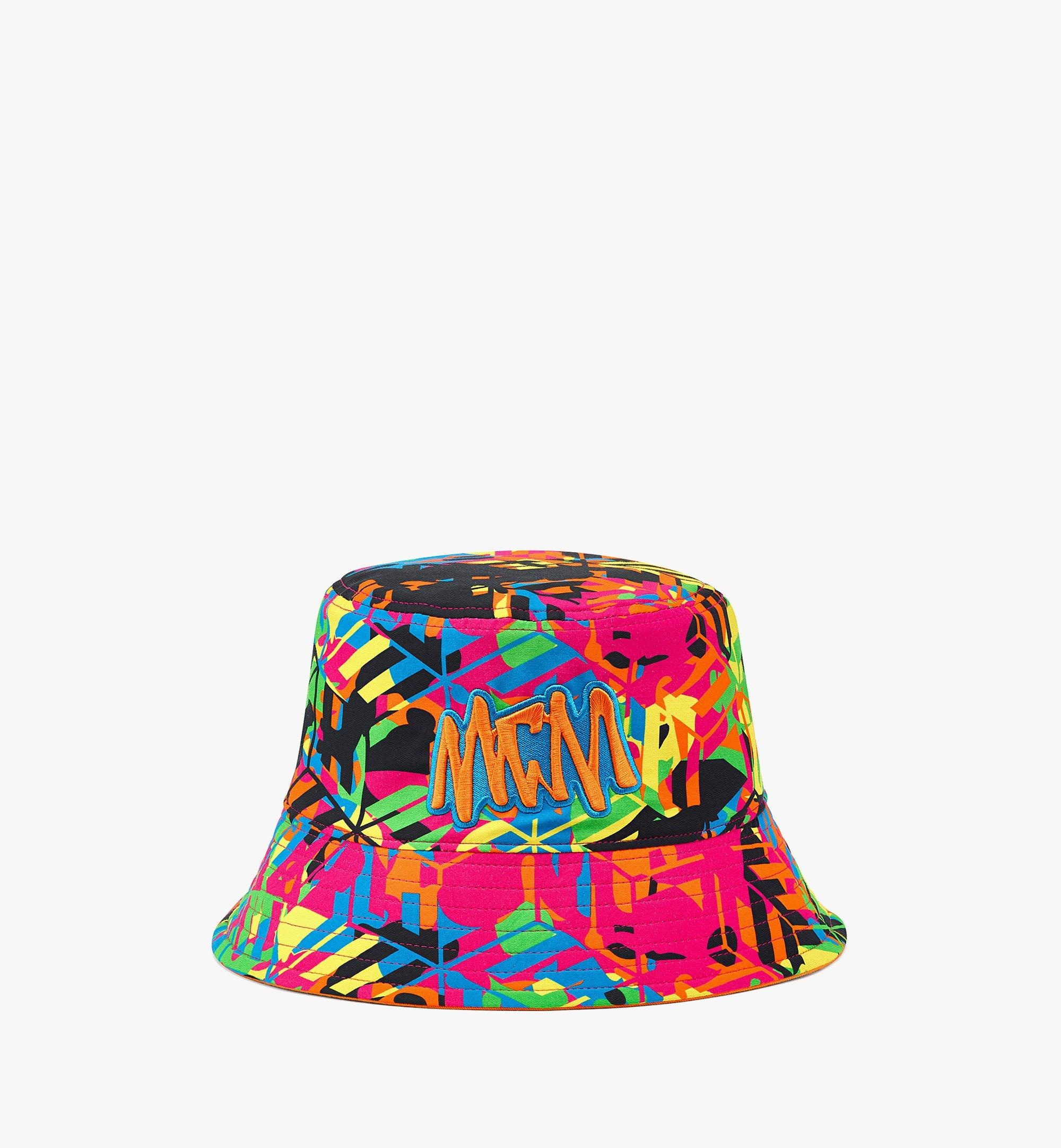 Reversible Cubic Camouflage Print Bucket Hat - 1