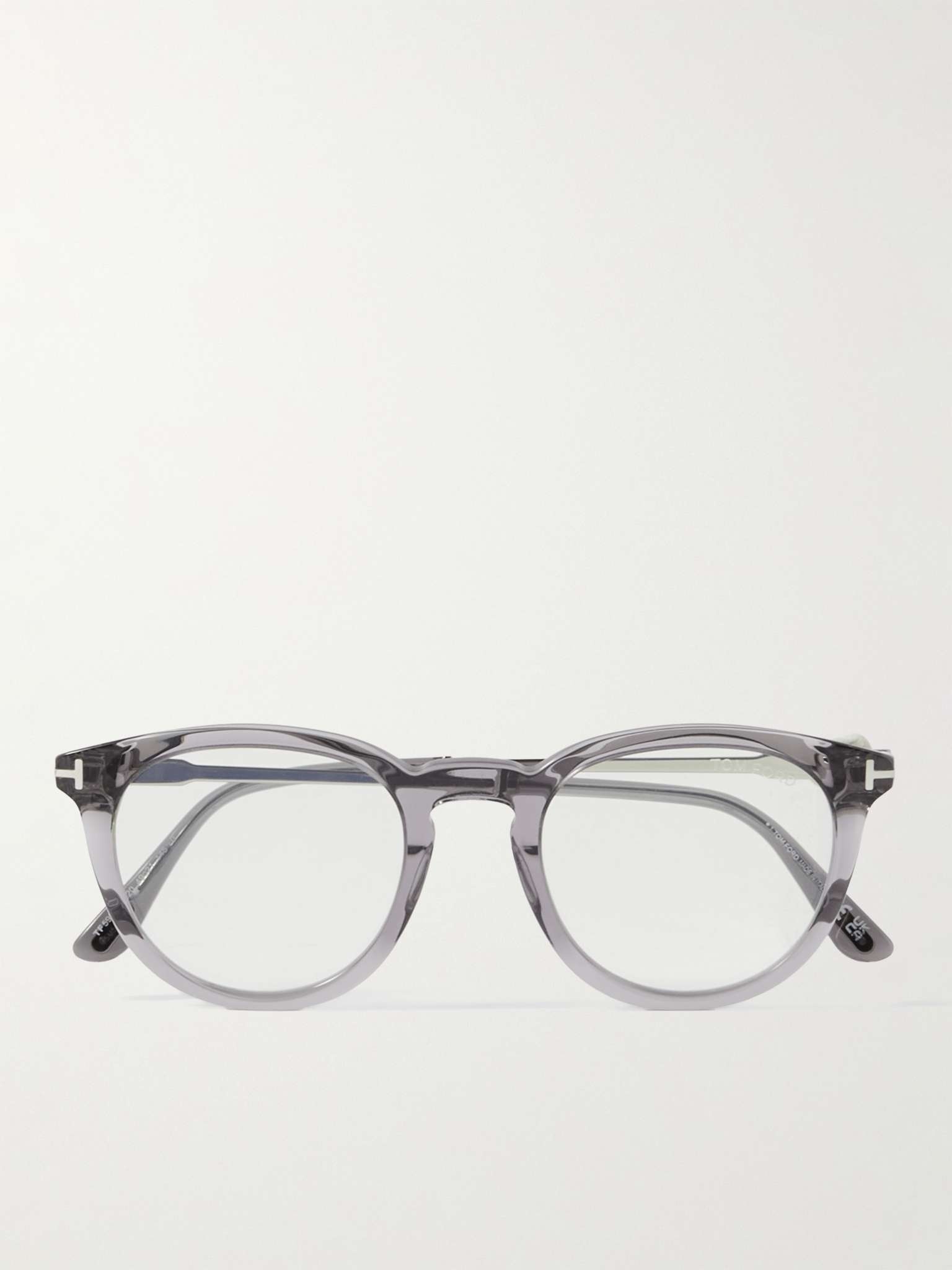 TOM FORD Round-Frame Acetate and Silver-Tone Optical Glasses 