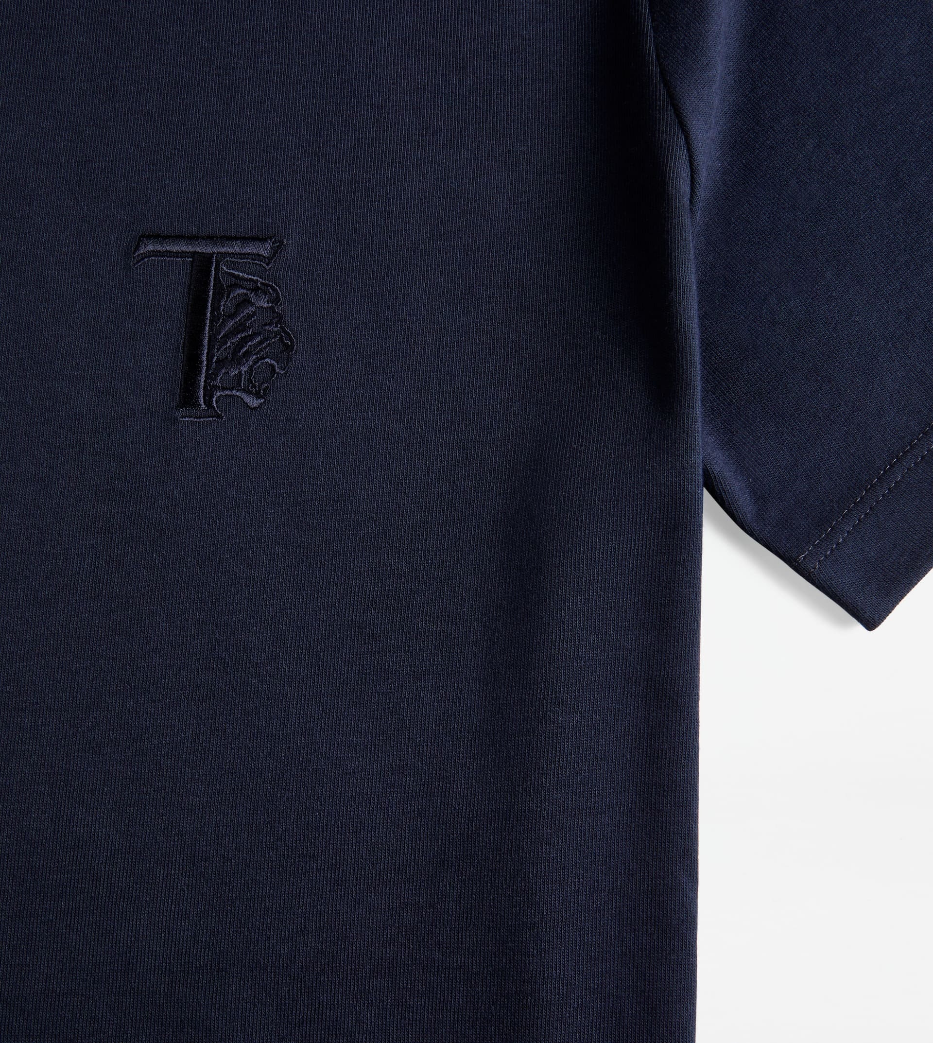 ROUND NECK T-SHIRT - BLUE - 4