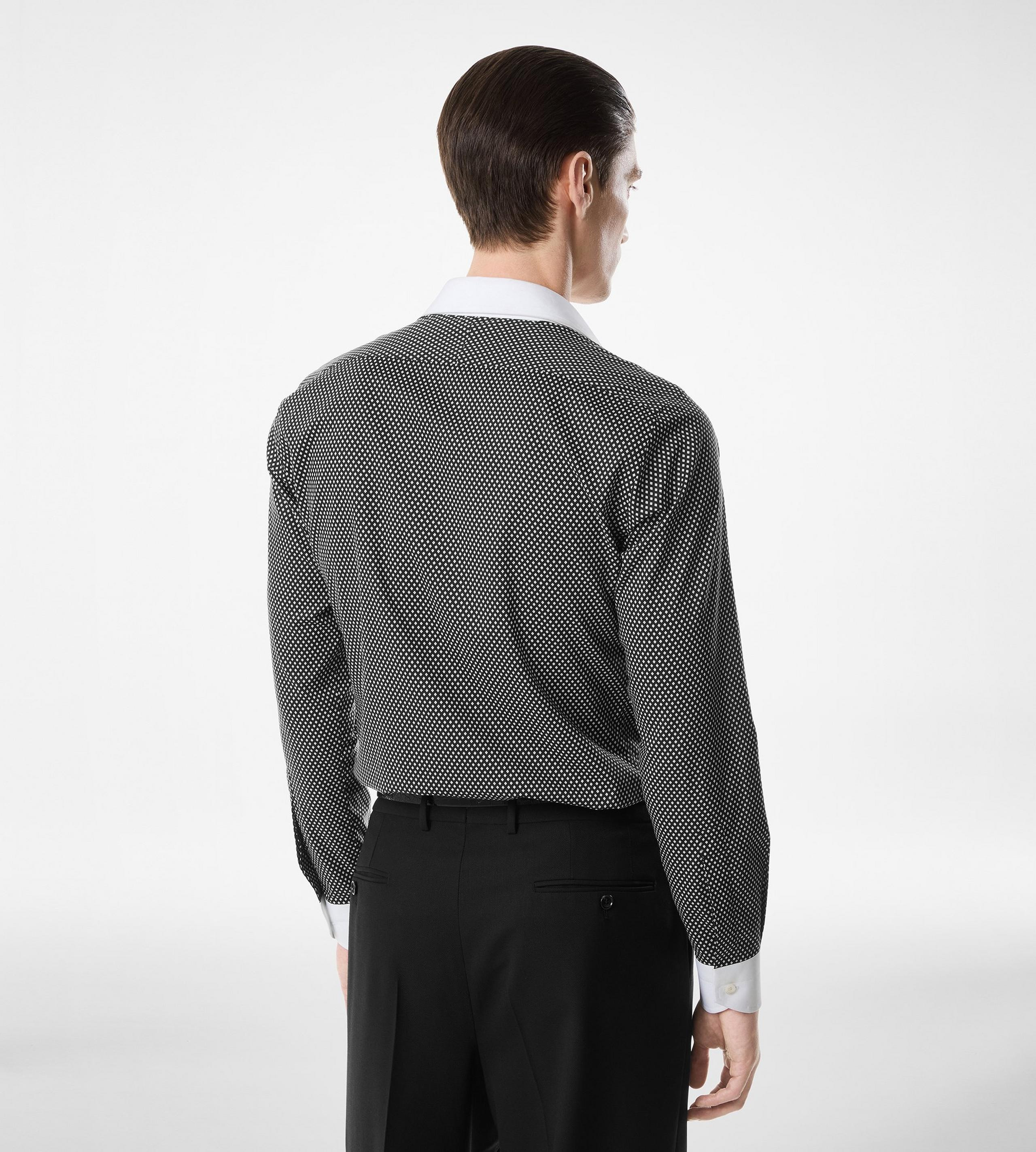 DIAMOND PRINT COTTON CLASSIC FIT SHIRT - 5