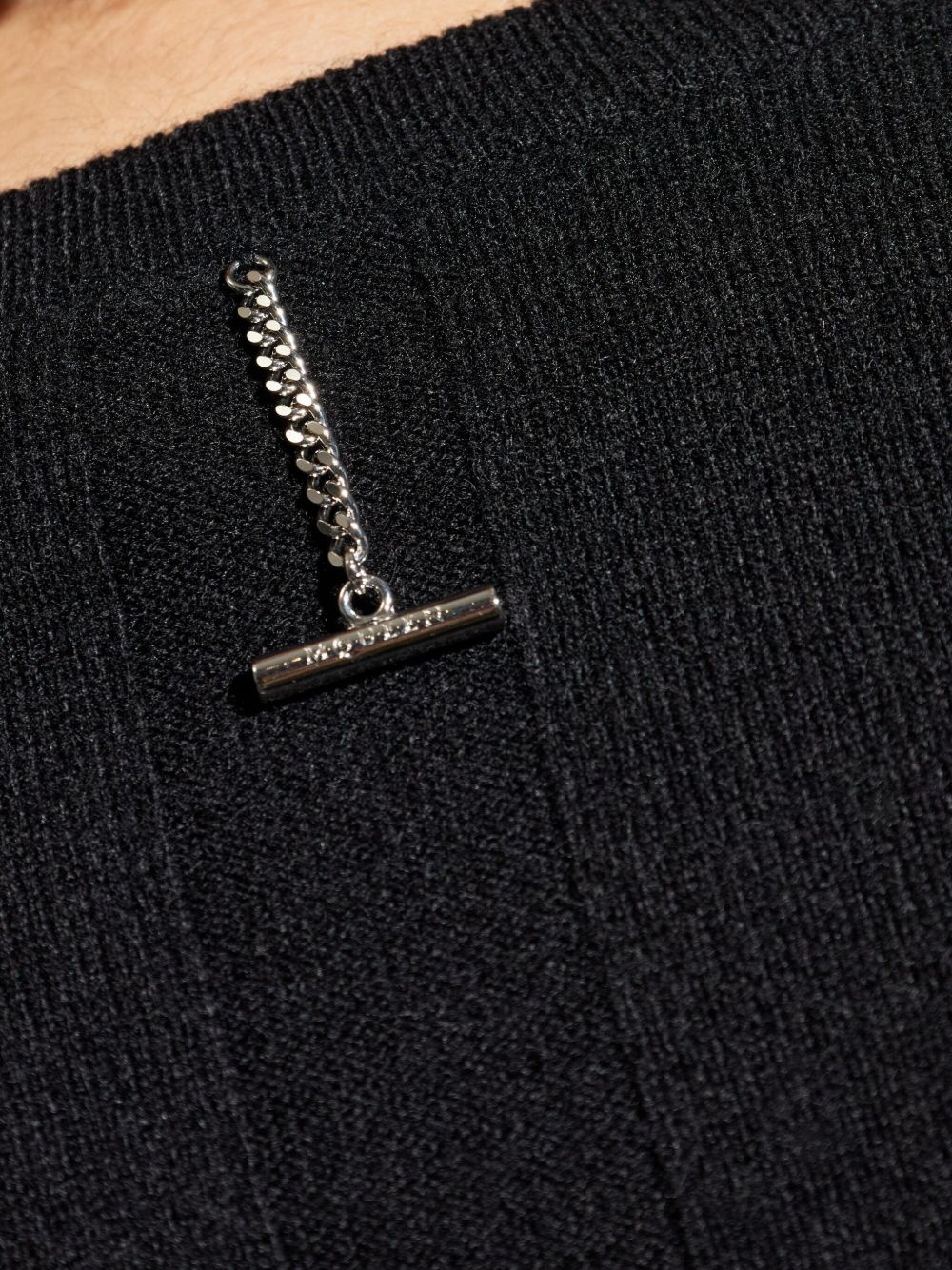 chain-detail cashmere sweater - 5