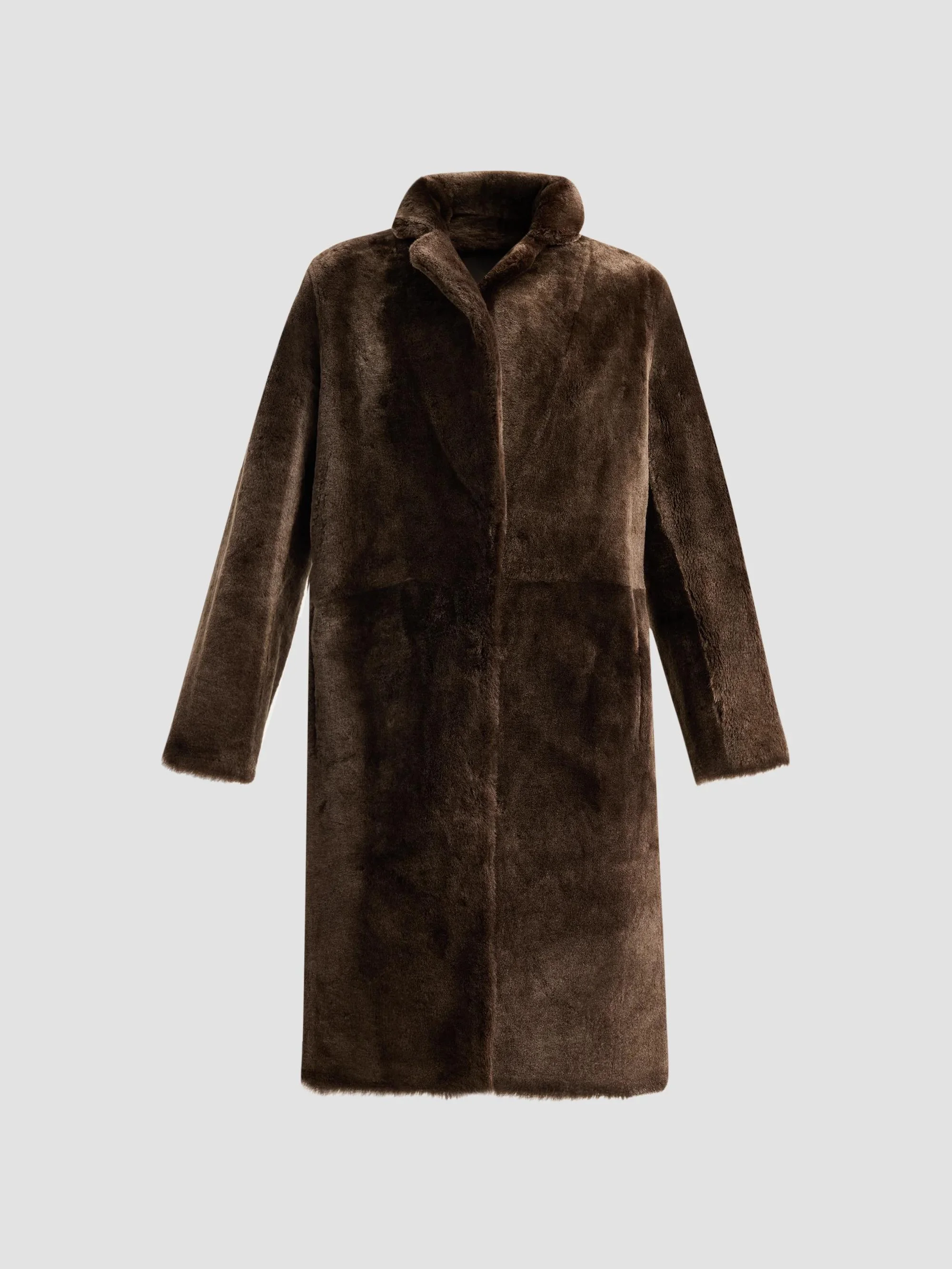 Women's Shearling Reversible Coat - Autumn - 1