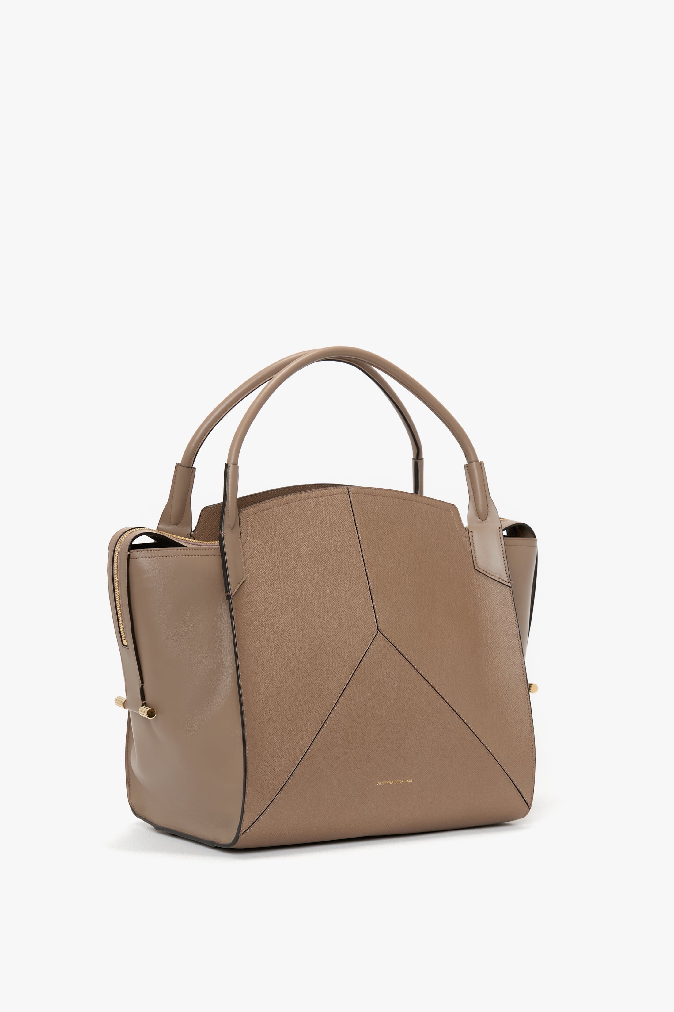 Victoria Bag In Dove Grey Grained Leather - 2
