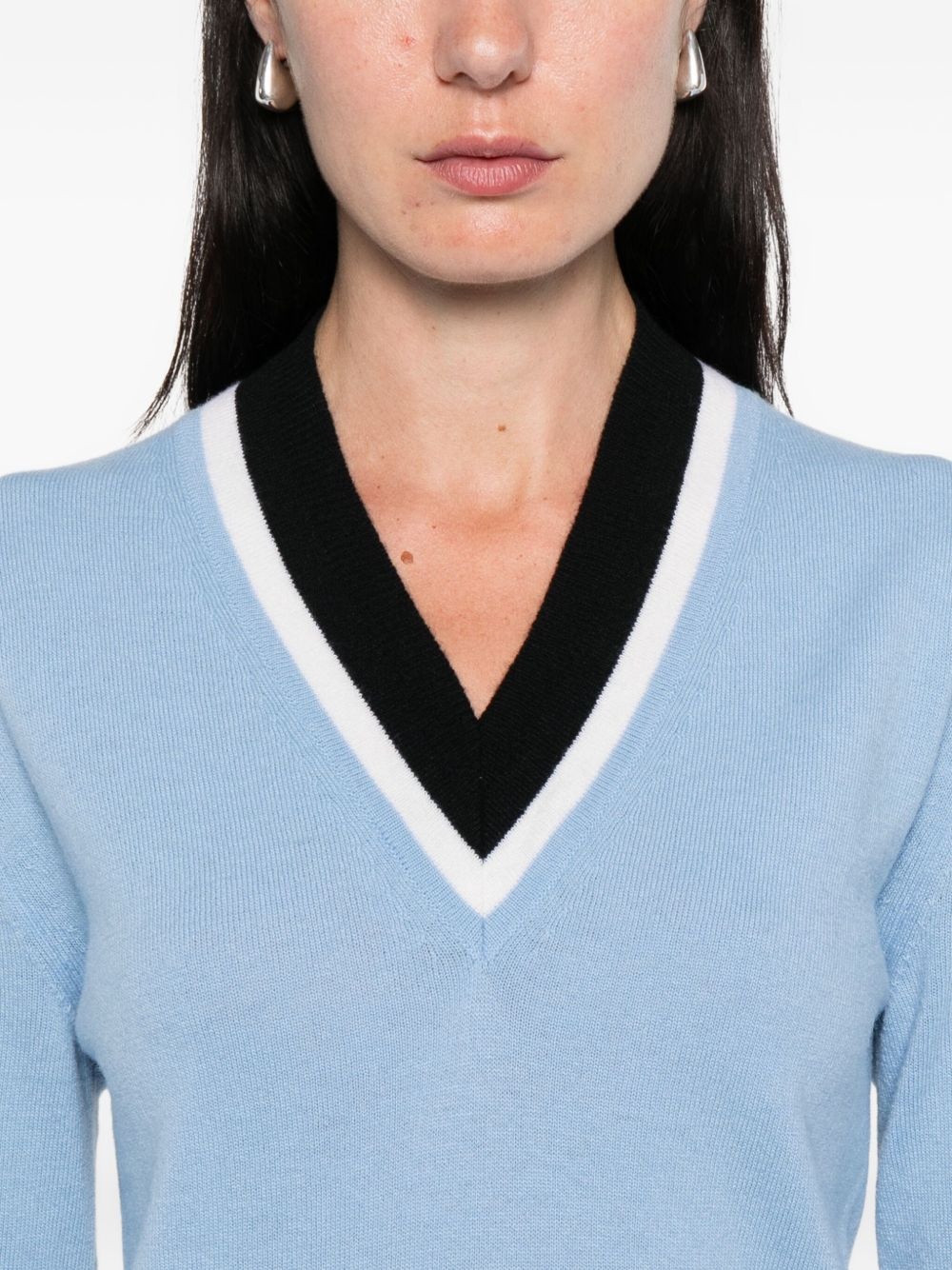 V-neck wool sweater - 5