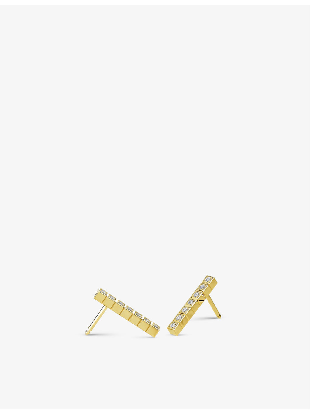 Ice Cube Pure 18-carat yellow-gold and diamond earrings - 2