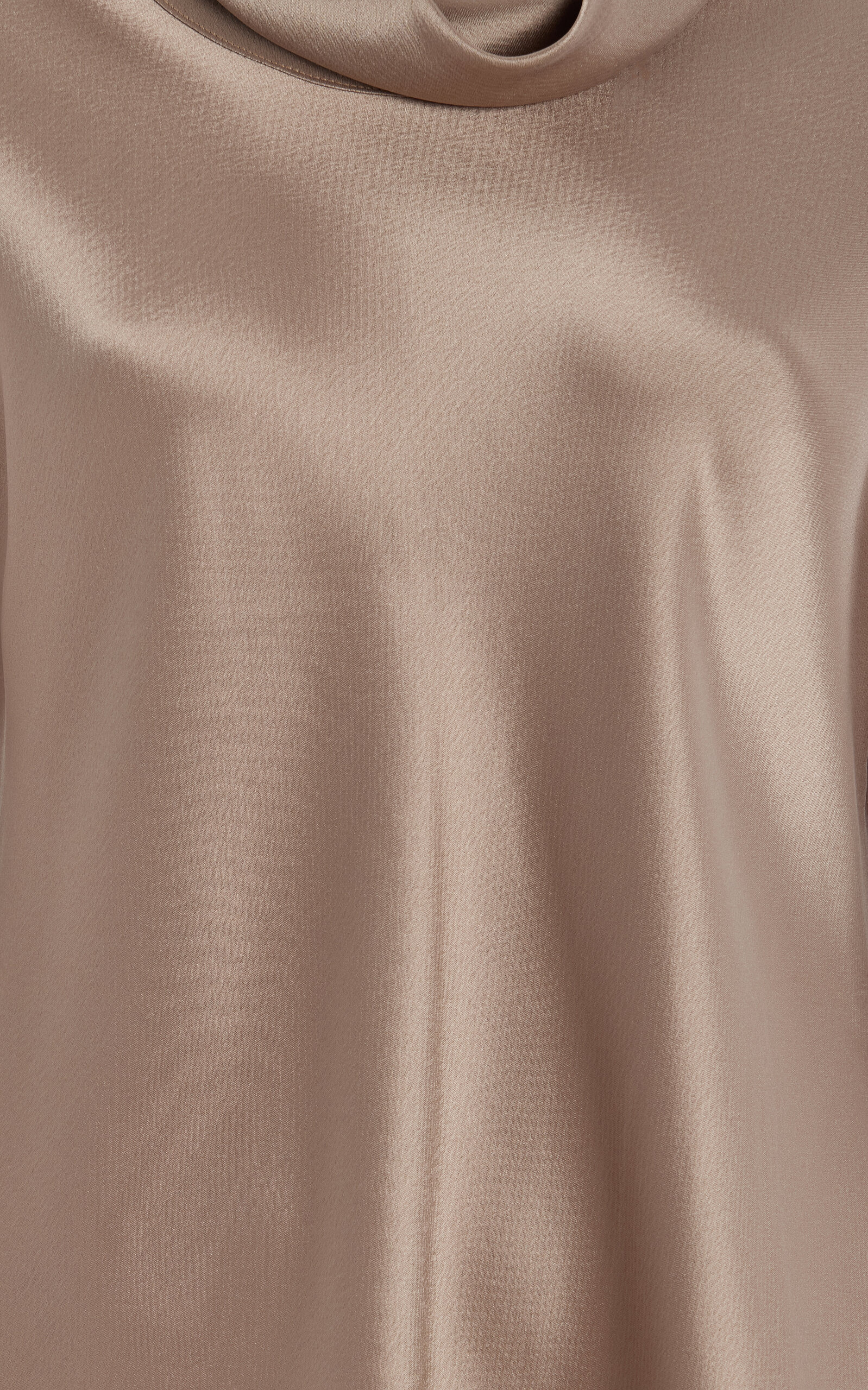 Barb Draped Satin Top brown - 5