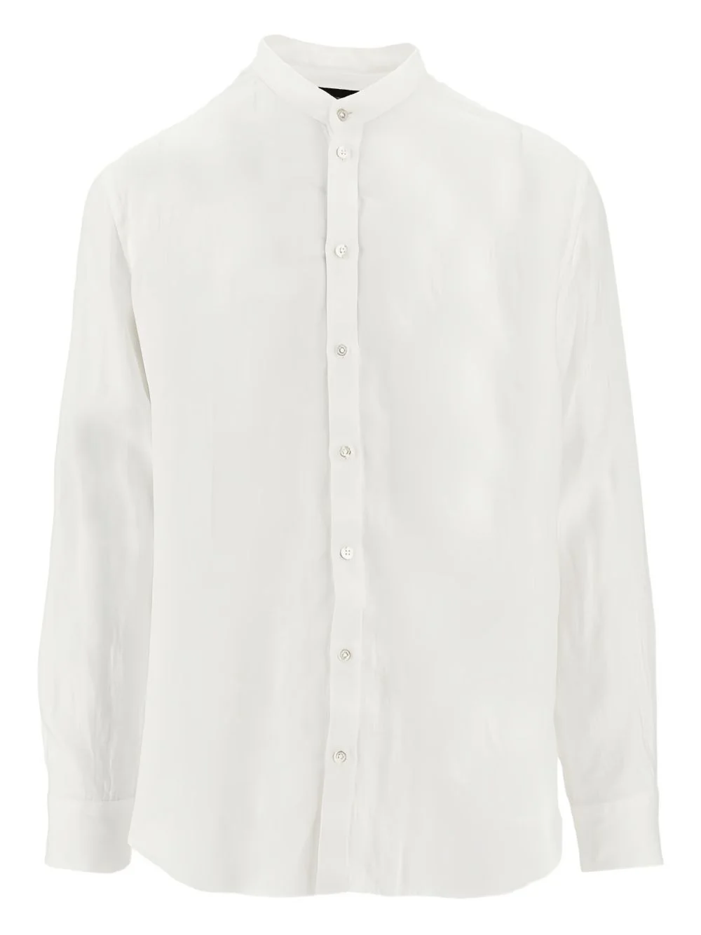collarless long-sleeve shirt - 1
