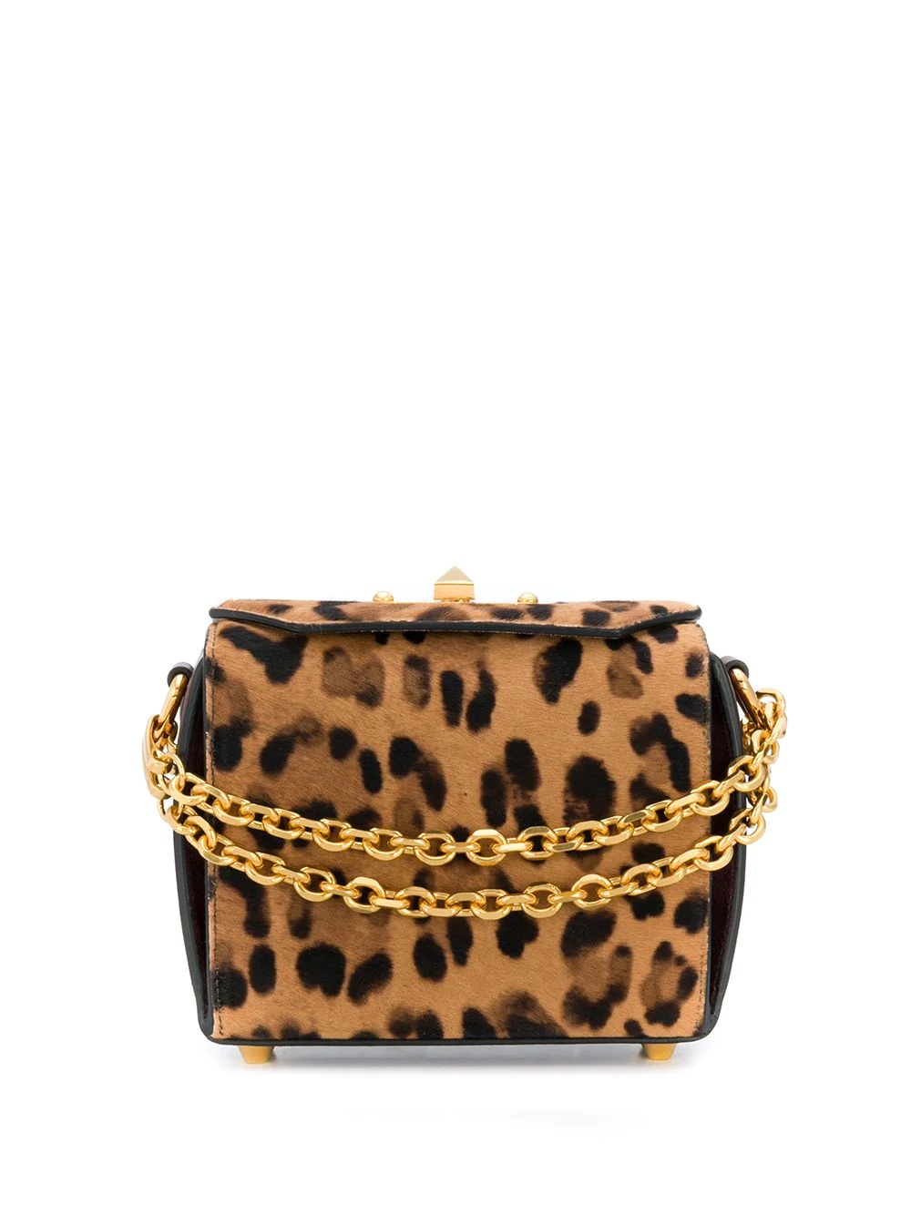 leopard print Box bag - 1