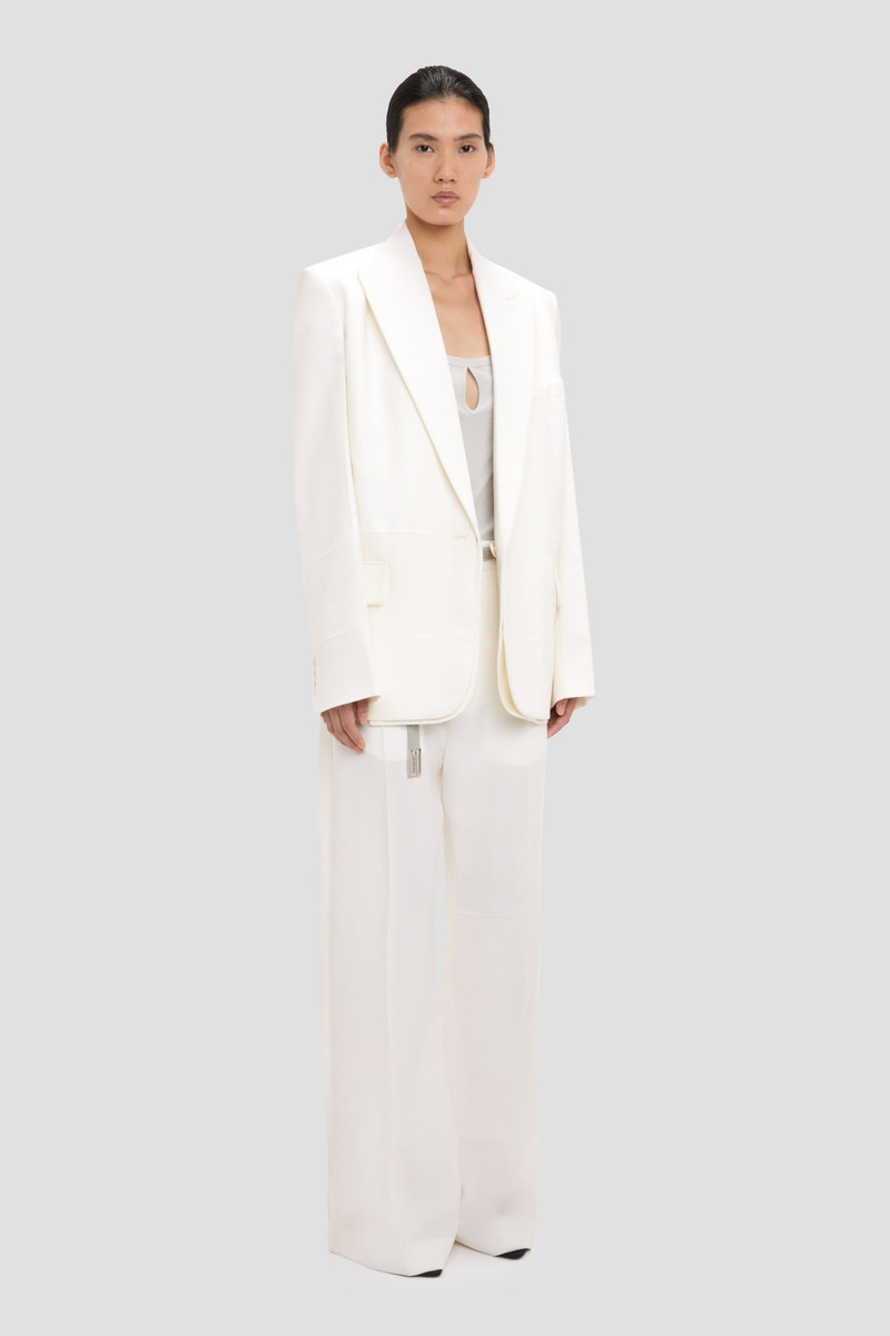 Detached Lapel Jacket In Off-White 3