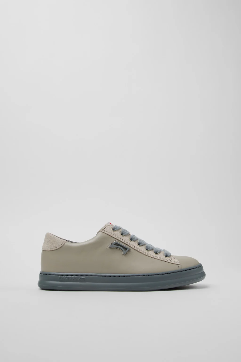 Runner Beige Leather and Nubuck Sneakers for Women. - 1