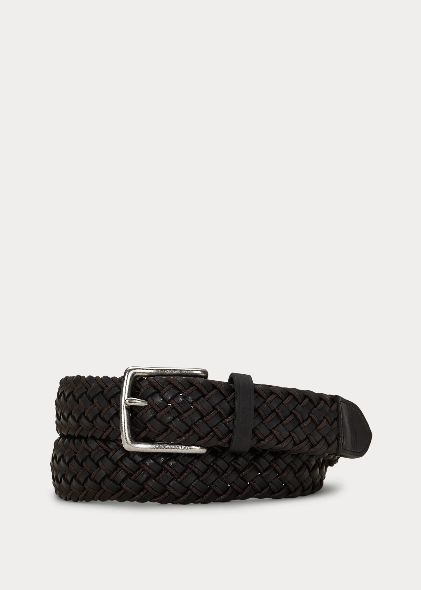 Leather & Braided Cord Woven Belt - 1