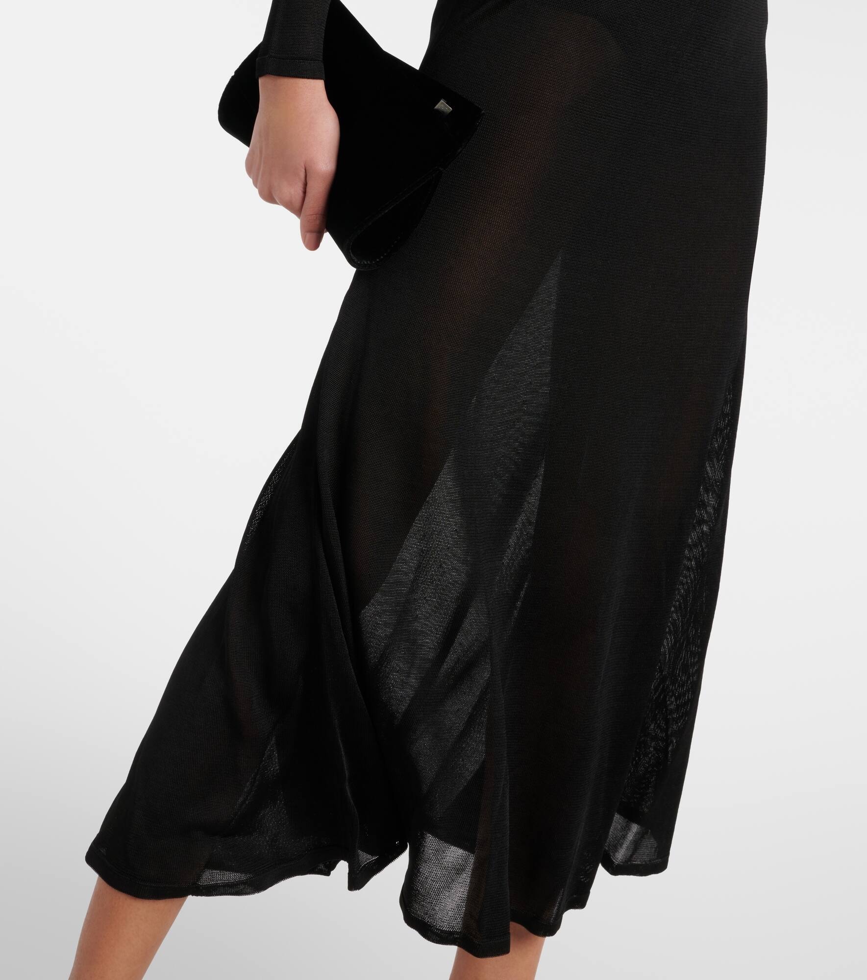 High-neck jersey maxi dress - 5