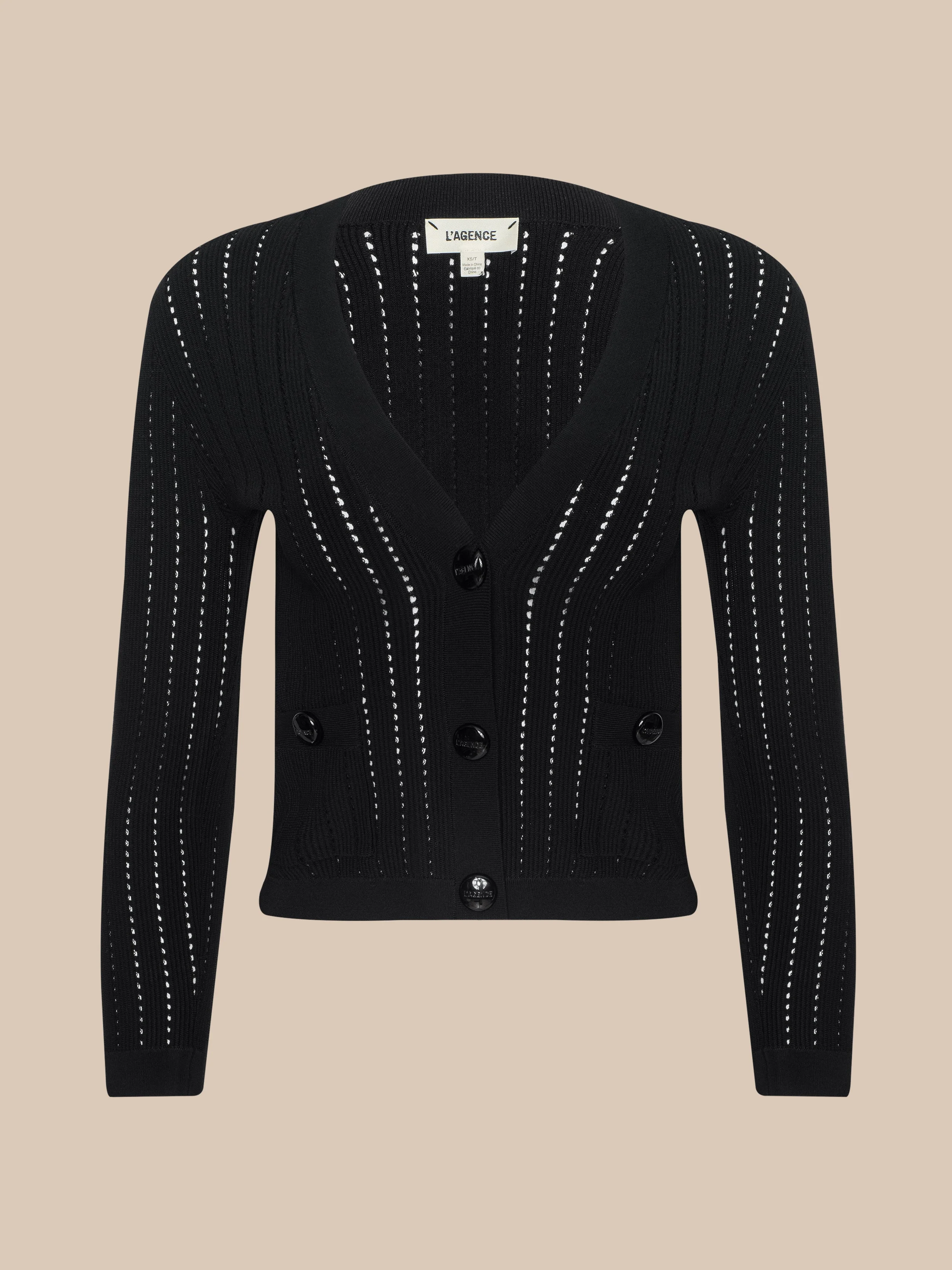 Irvin Pointelle Knit Cardigan - 1