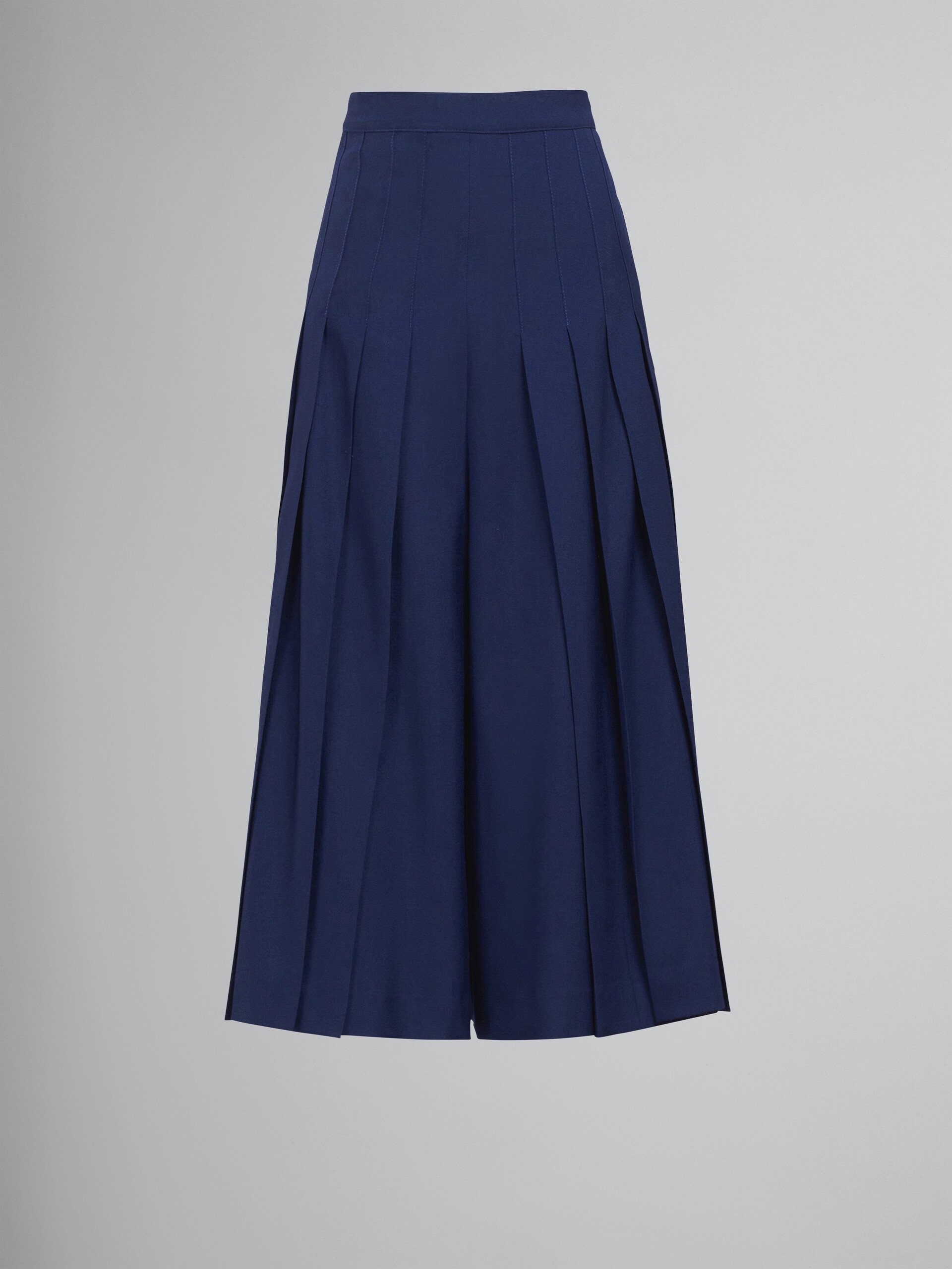 BLUE TROPICAL WOOL CULOTTES - 1