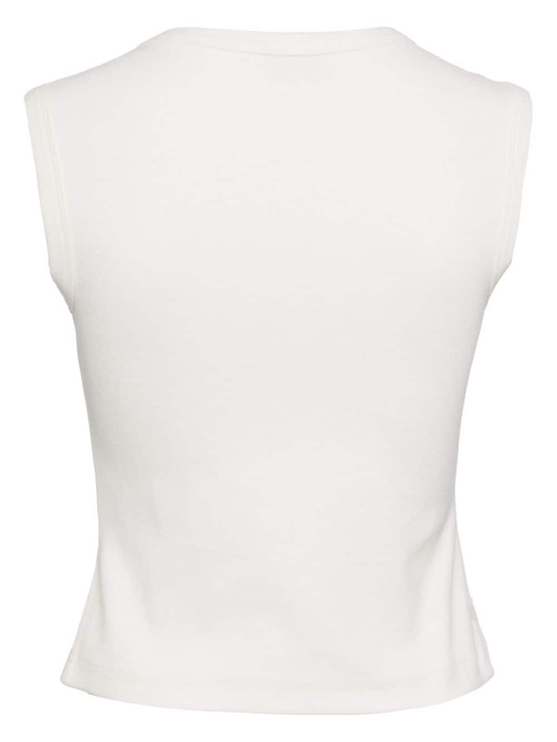 SHUSHU/TONG stereo rose embellished sleeveless t-shirt outlook