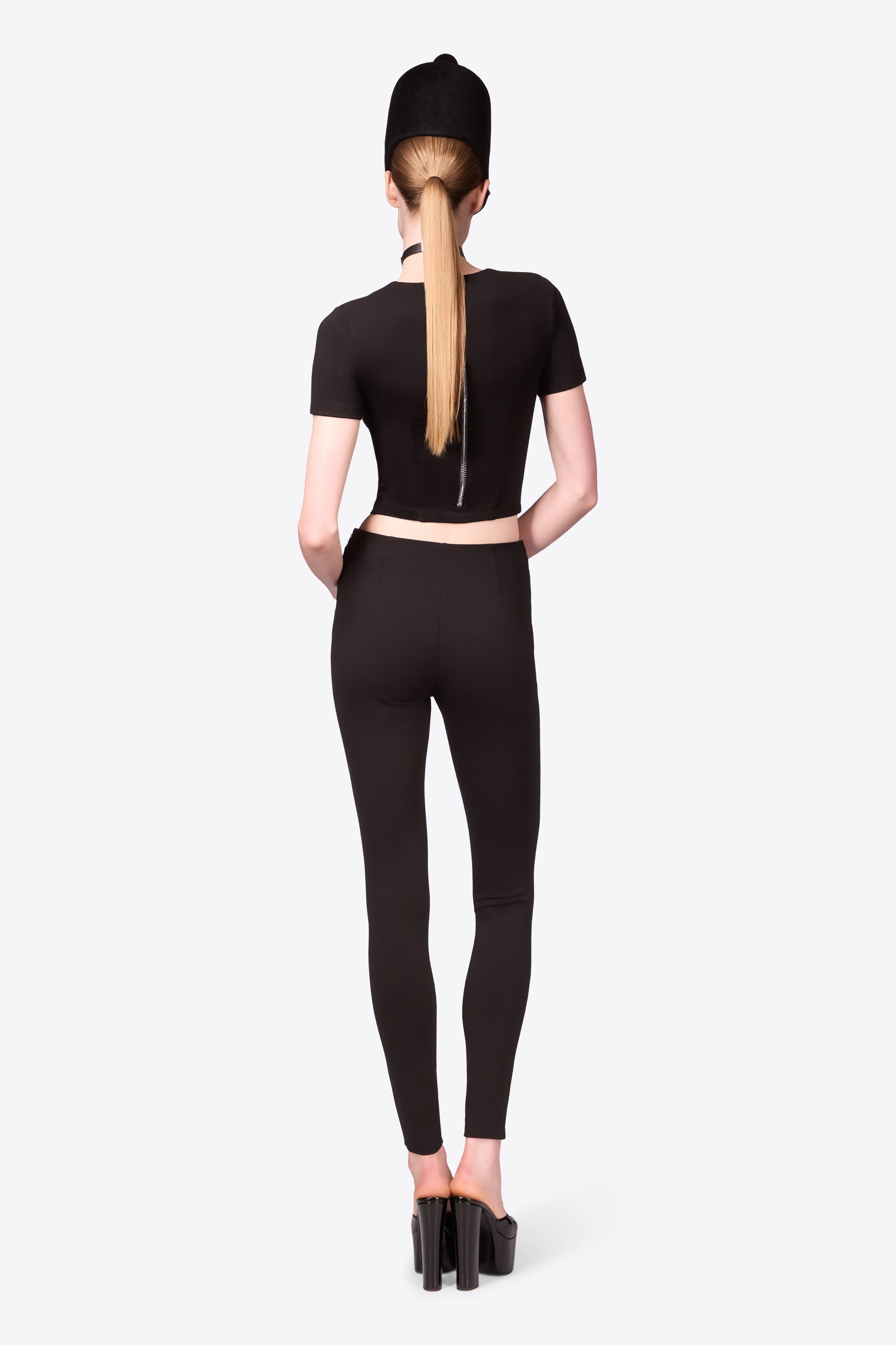 ZIPPER BUSTIER CUP T-SHIRT - 7