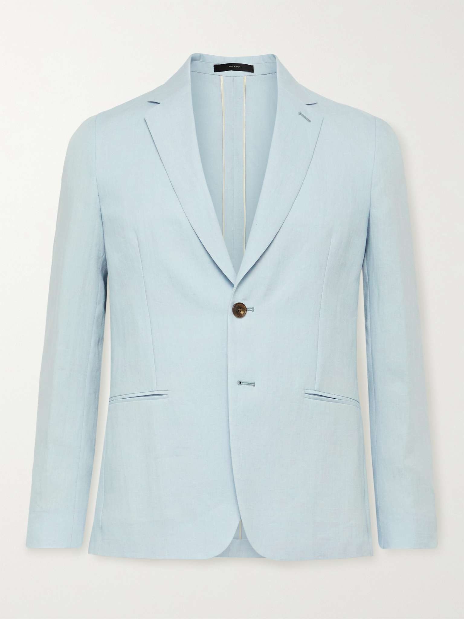 Slim-Fit Unstructured Linen Suit Jacket - 1