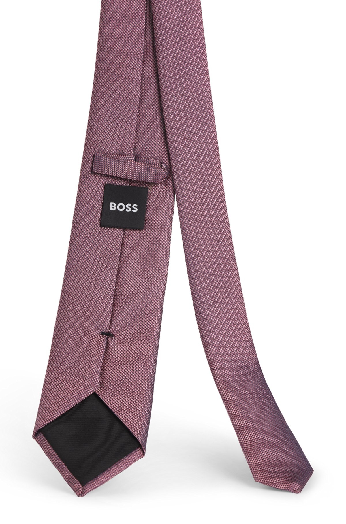 SILK-BLEND TIE WITH JACQUARD MICRO PATTERN - 5