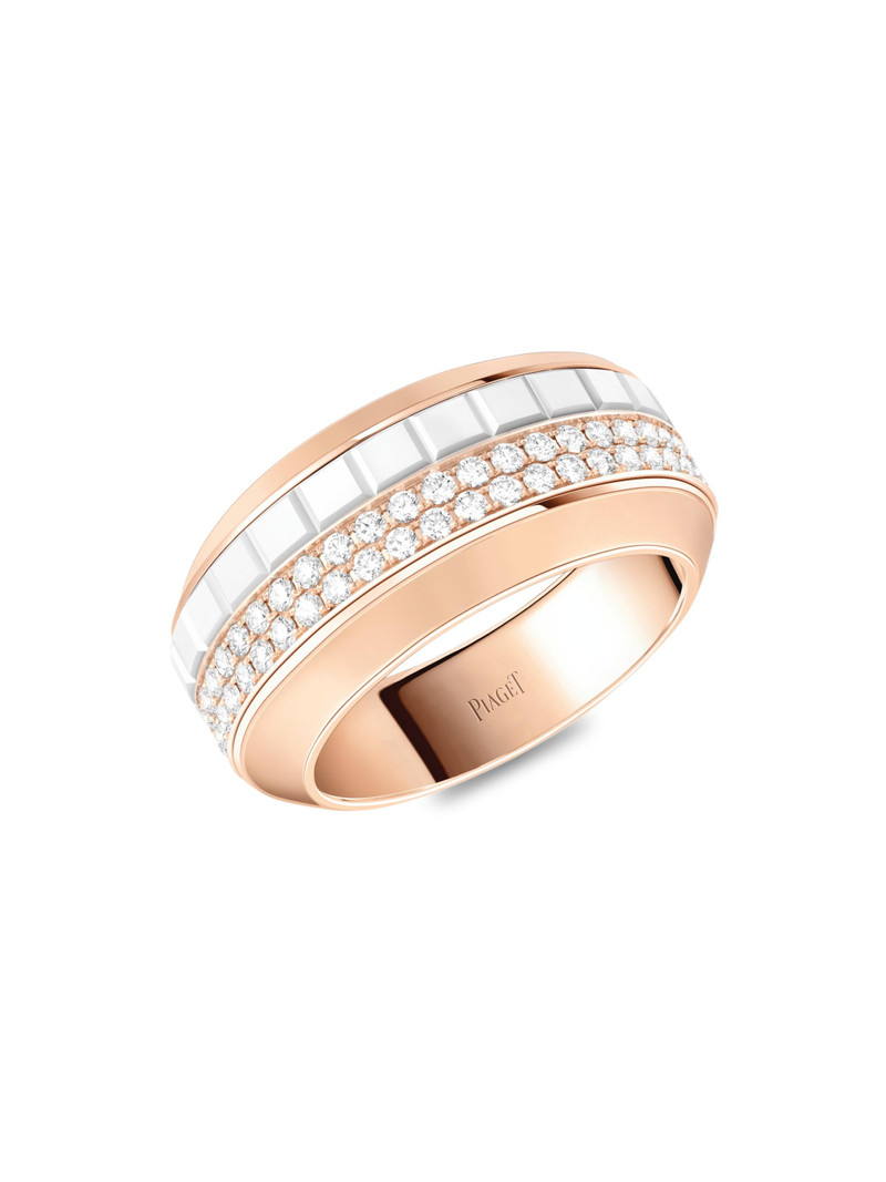 Women's Possession 18K Rose Gold, Ceramic & Diamond Ring - Rose Gold 1