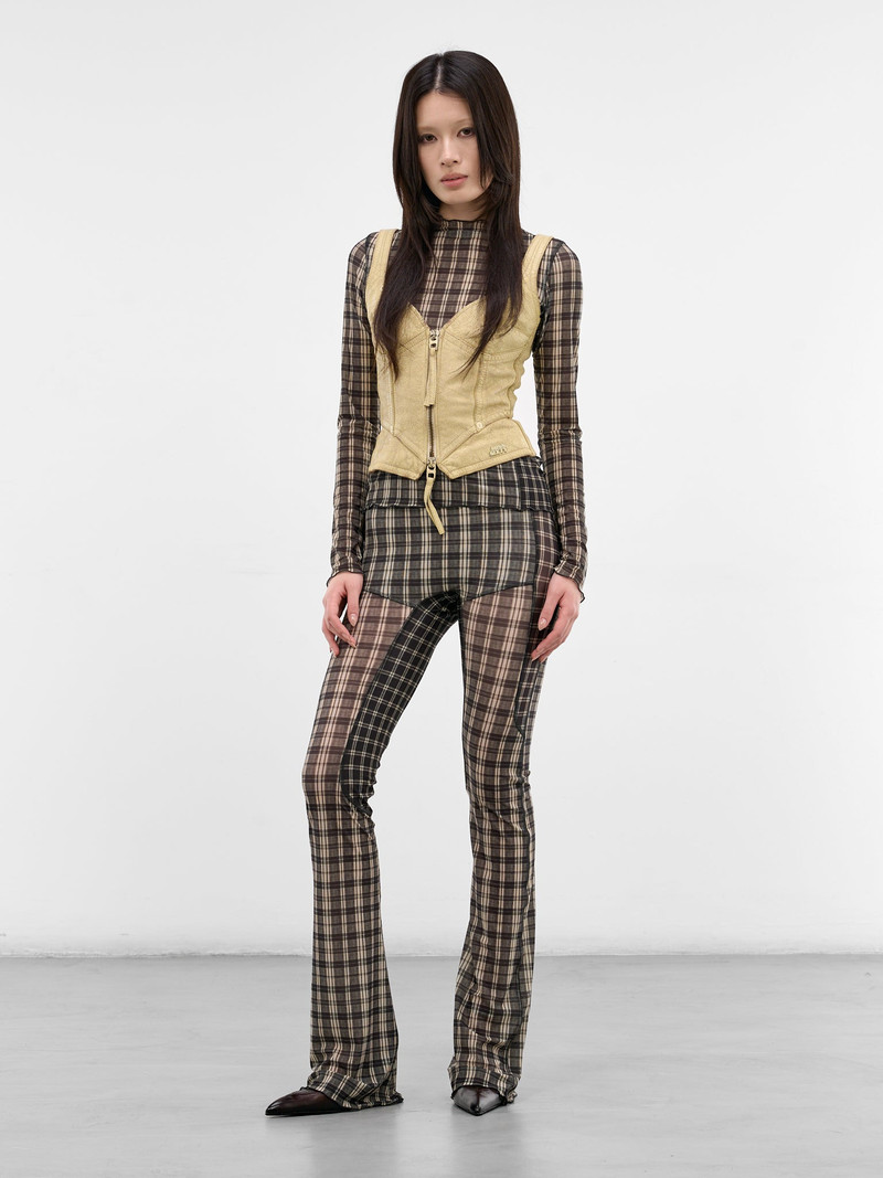 KNWLS Black Halcyon Mesh Check Top outlook