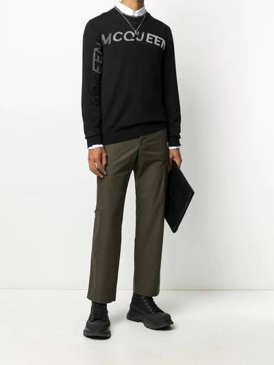 Alexander McQueen cotton straight-leg trousers outlook