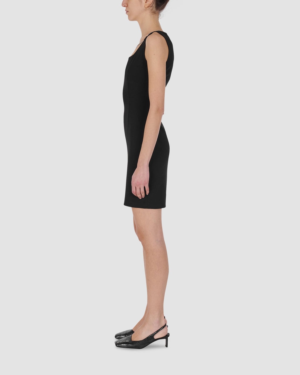 SLEEVELESS CHAIN COLLAR DRESS - 4