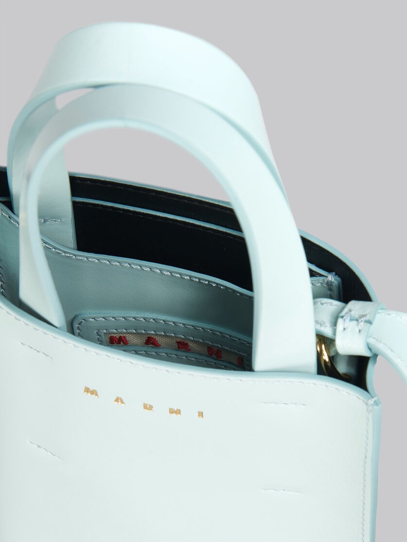 MUSEO NANO BAG IN LIGHT BLUE LEATHER - 4