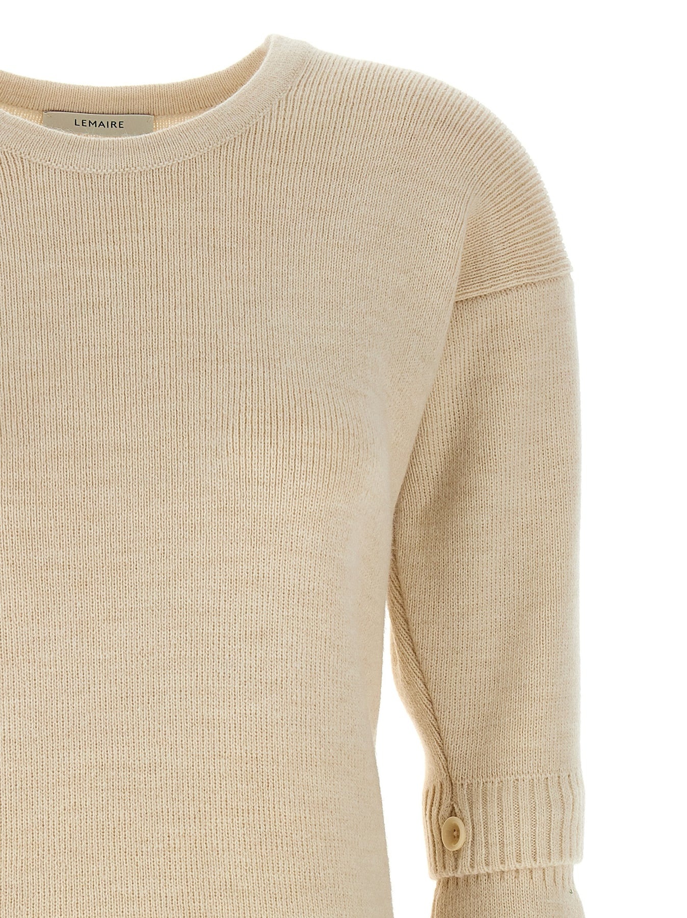 Lemaire Removable Sleeve Knit Dress Dresses White