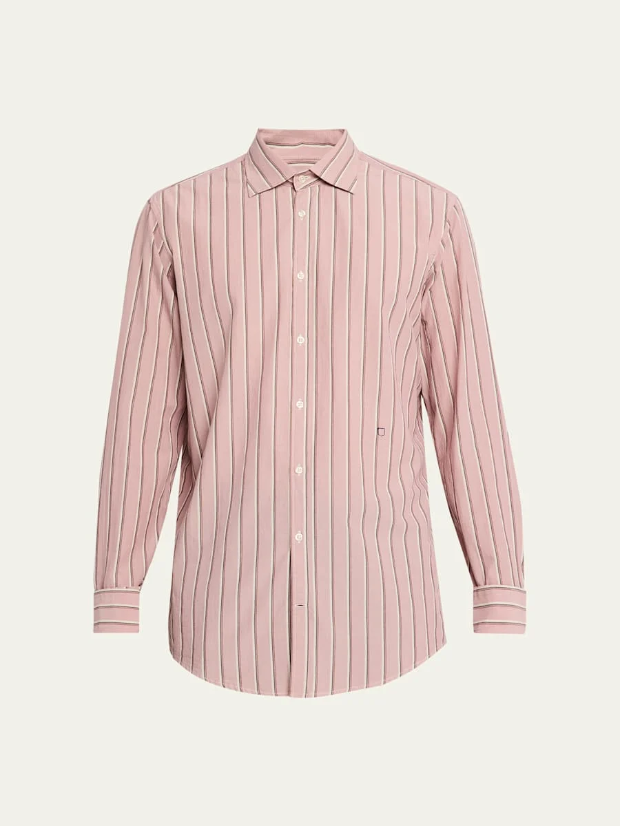 Men's Genova Multi-Stripe Cotton Sport Shirt - 1