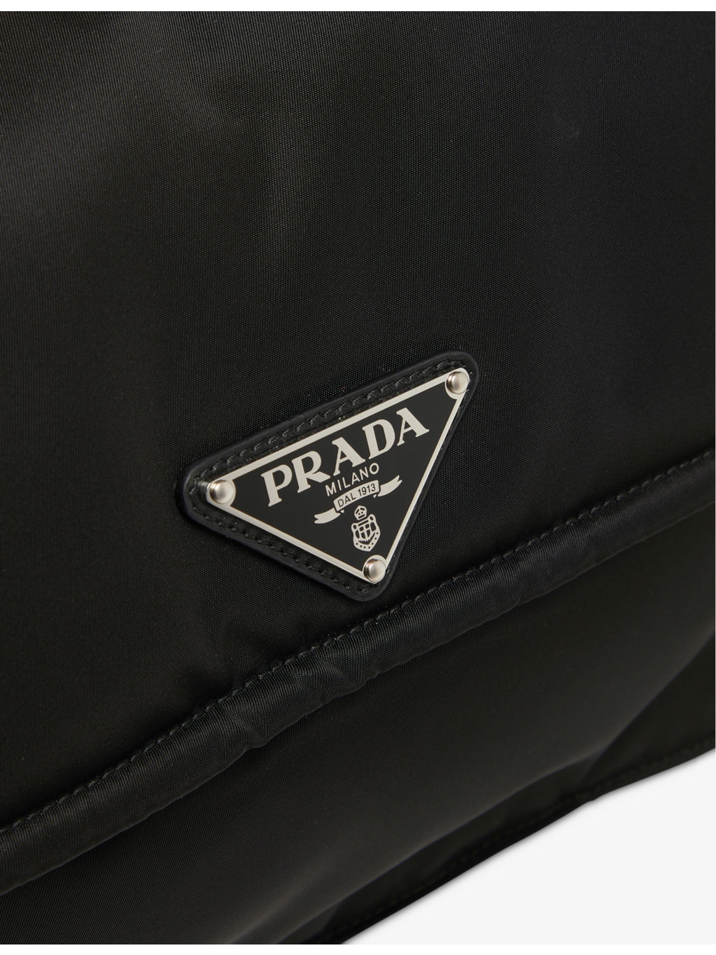 Brand-plaque small recycled-nylon shoulder bag - 2