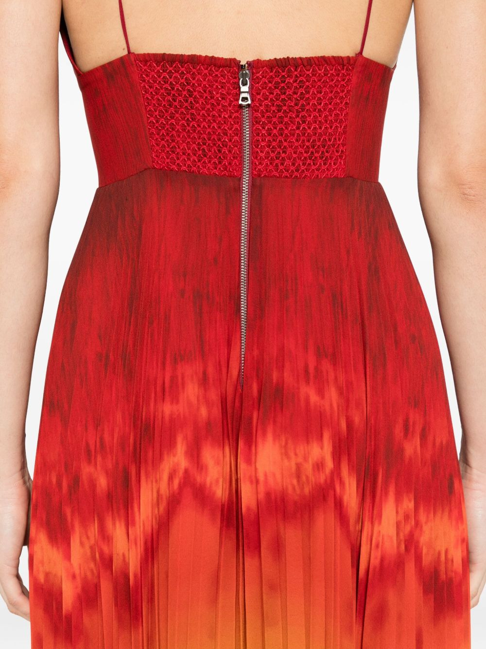 pleated tie-dye dress - 5
