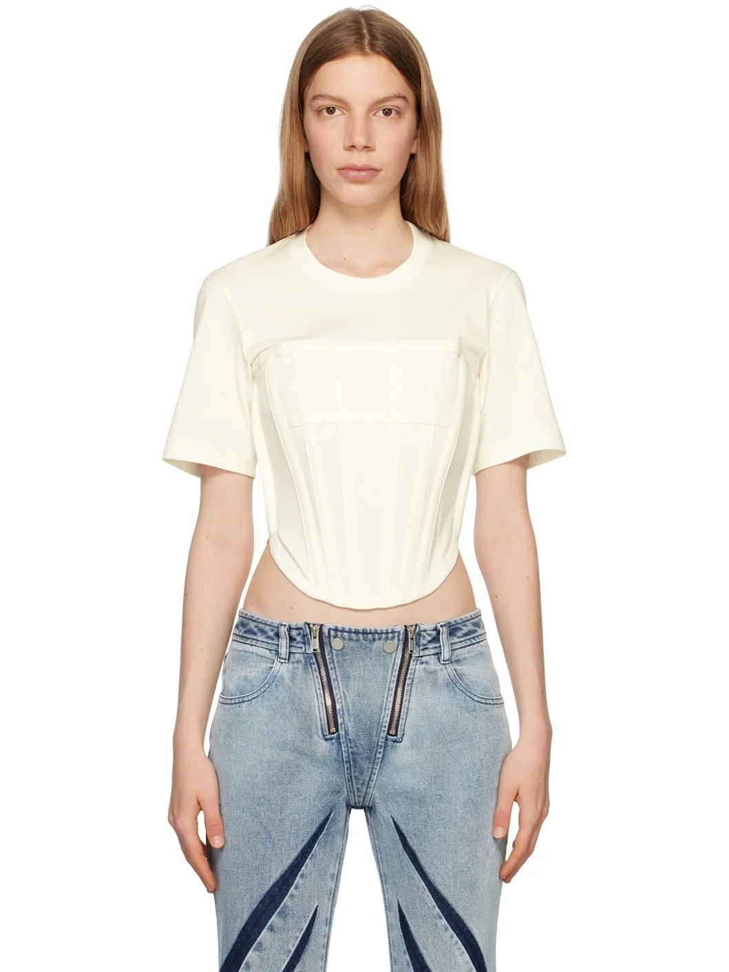 White Corset T-Shirt - 1
