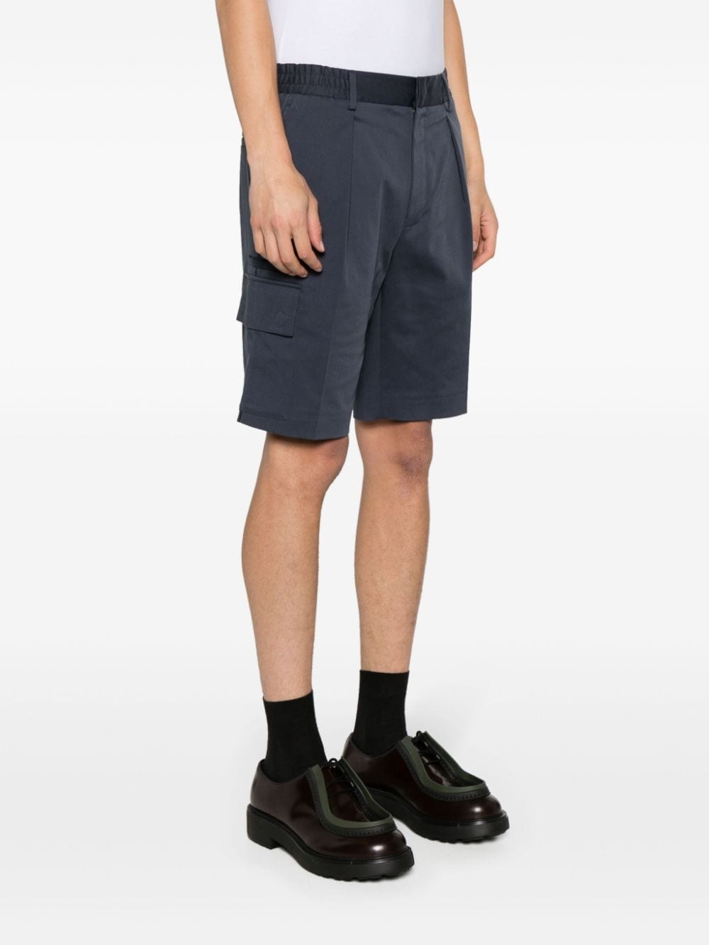 logo-trim stretch-cotton shorts - 3