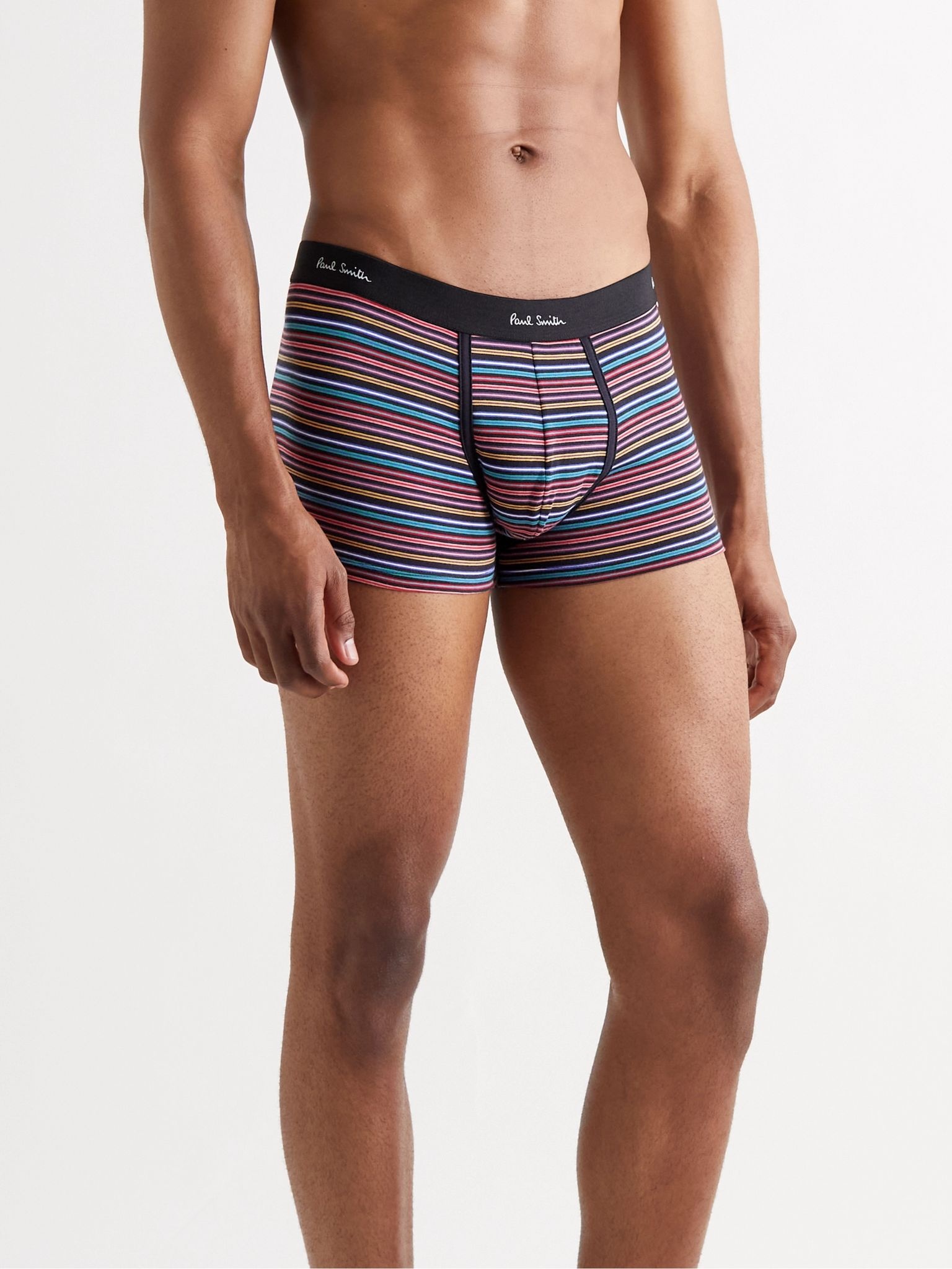 Striped Stretch-Cotton Boxer Briefs - 2