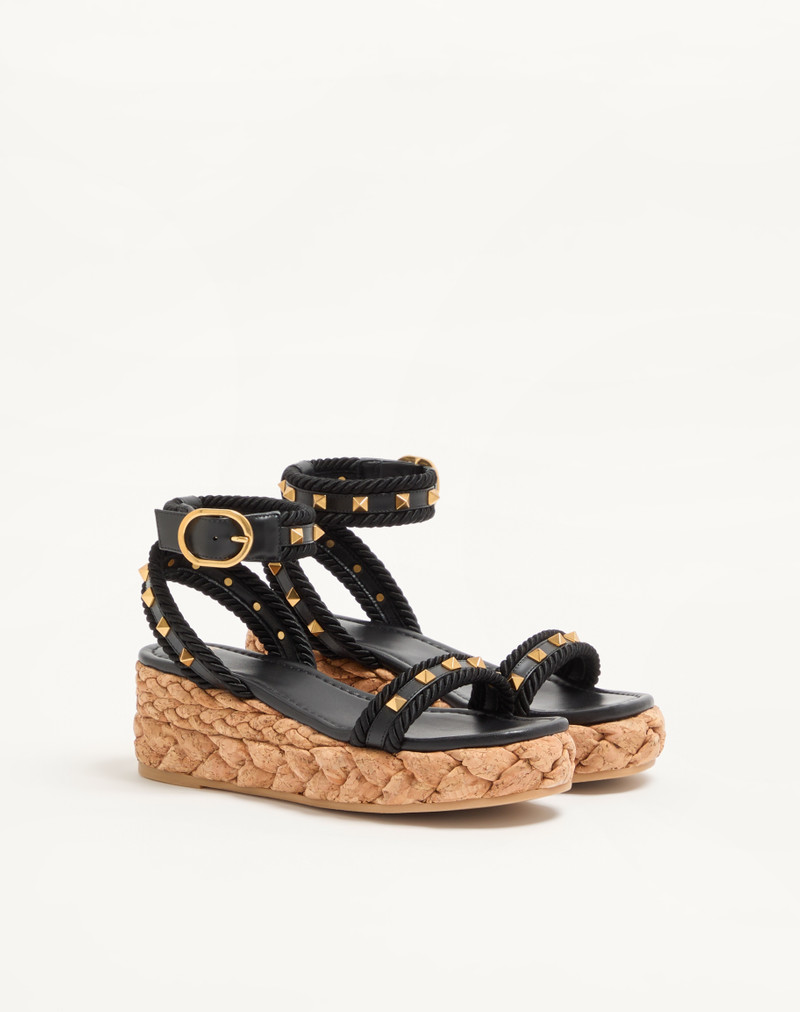 ROCKSTUD FLATFORM SANDAL IN CALFSKIN 60MM 2