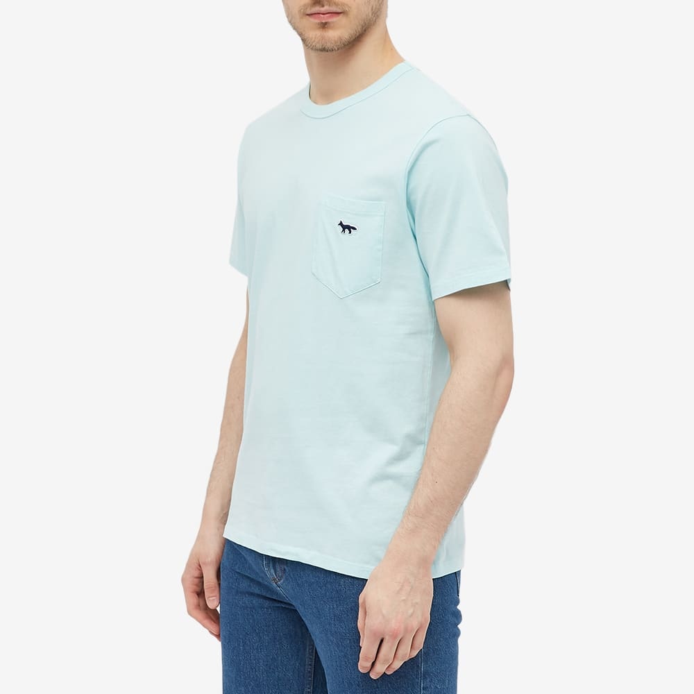 Maison Kitsuné Navy Fox Patch Classic Pocket Tee - 3