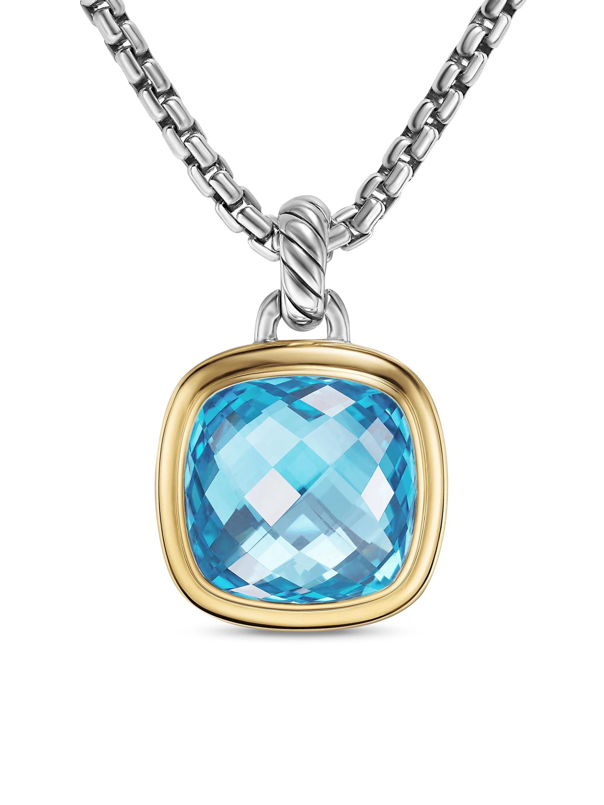 Women's Albion Pendant in Sterling Silver - Blue Topaz - 1